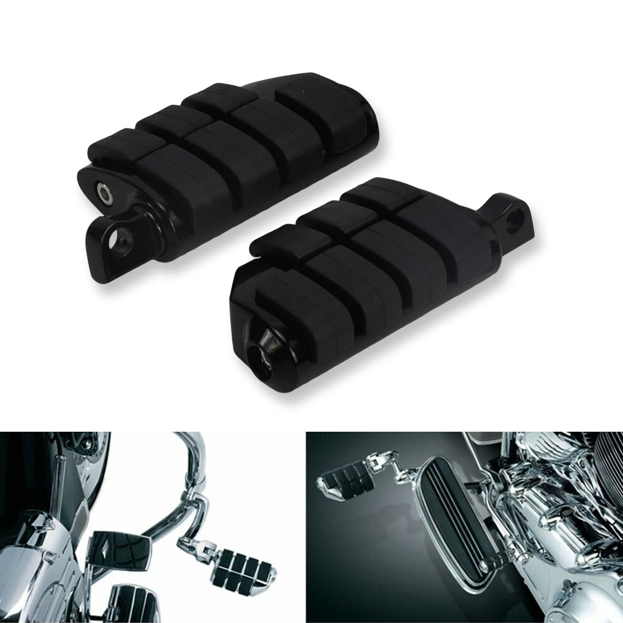 Male Mount Footpegs Footrest Black Fit For Softail Sportster Dyna XL 883 Touring | HCmotorku