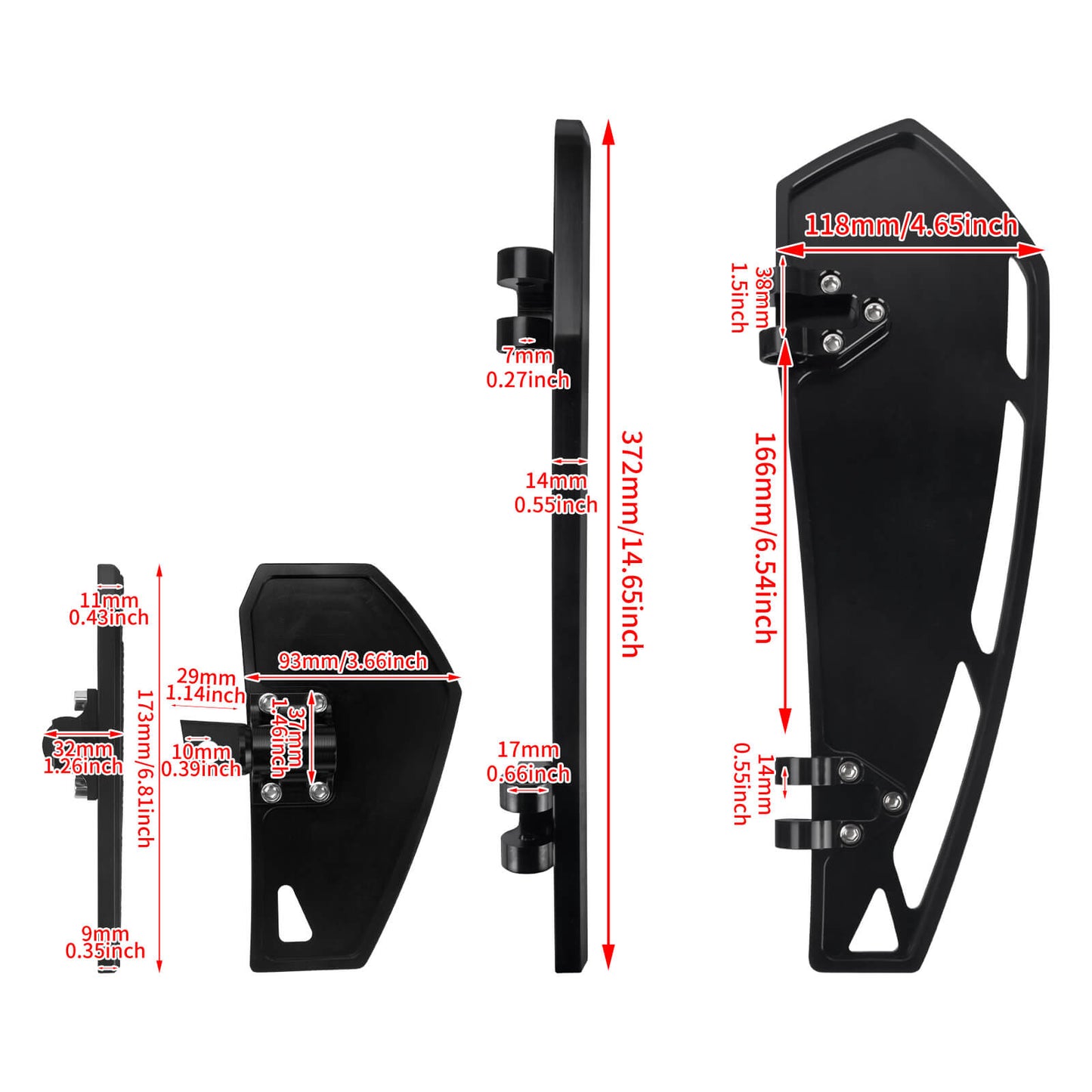 Phantom Rider Floorboards Passenger Footboards Kit For Harley Touring 1984-2025 | HCmotorku