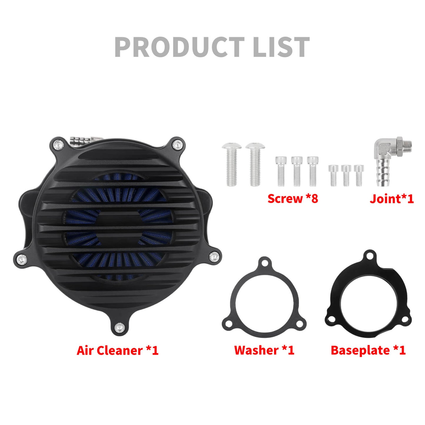 Stripe Style CNC Air Cleaner Intake Kit for Harley Touring CVO & Softail 2023-2025 | HCmotorku