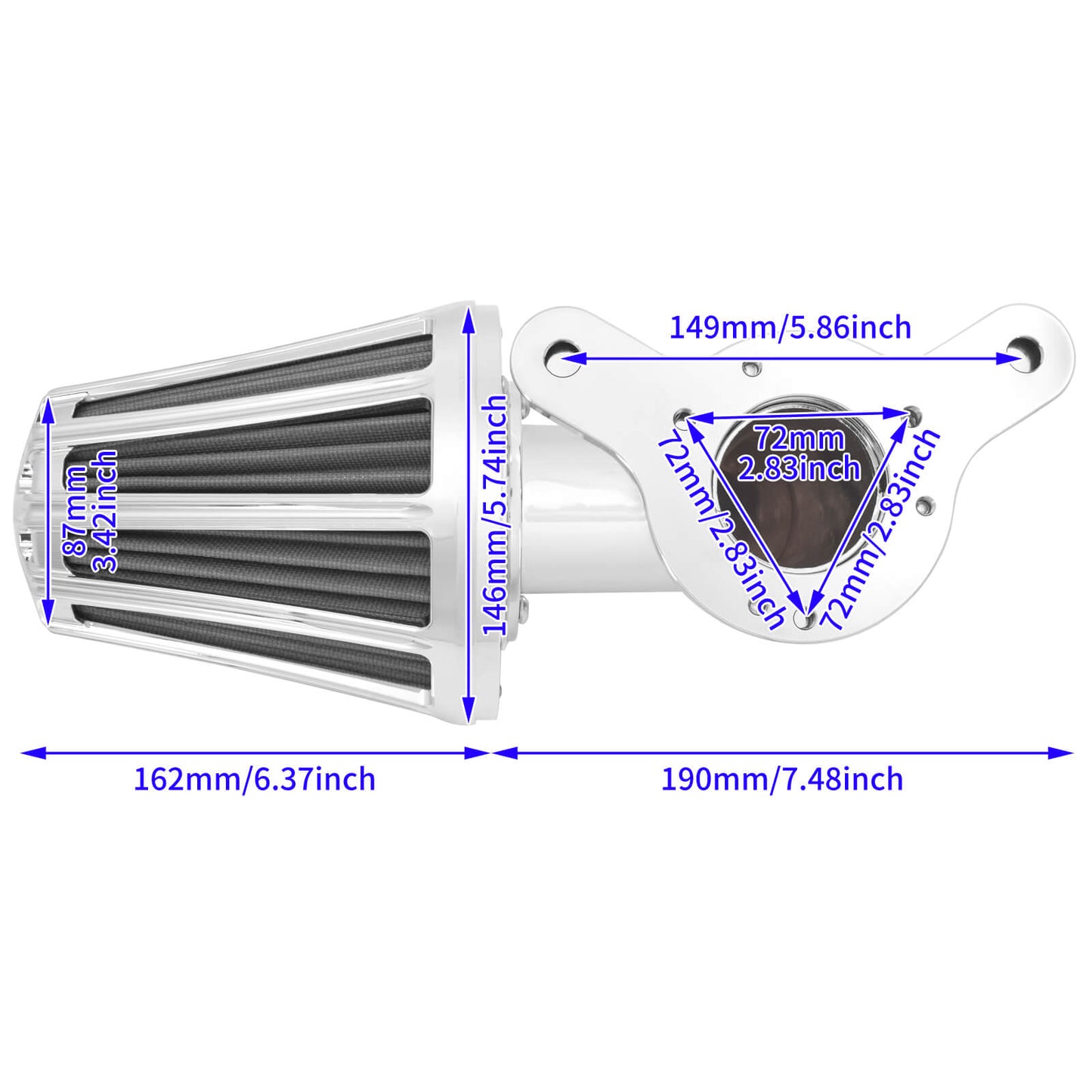 CNC Performance Air Cleaner Filter Kit for Harley Dyna Softail Touring Trike | HCmotorku