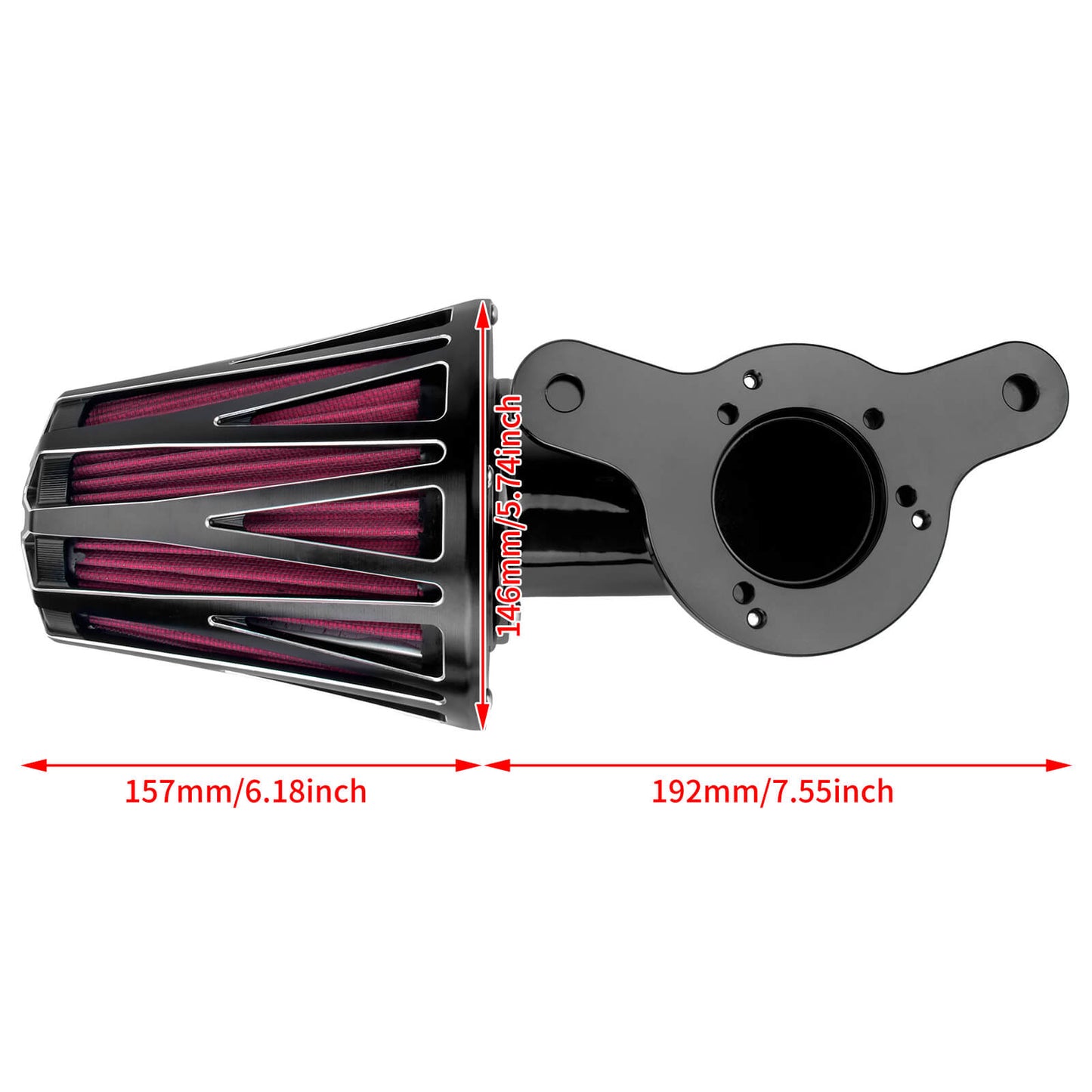 AF009902_HCmotorku_Grey Filter Air Cleaner Filter for Harley Dyna '00-'17 Softail '00-'15 Touring '00-'07 Size