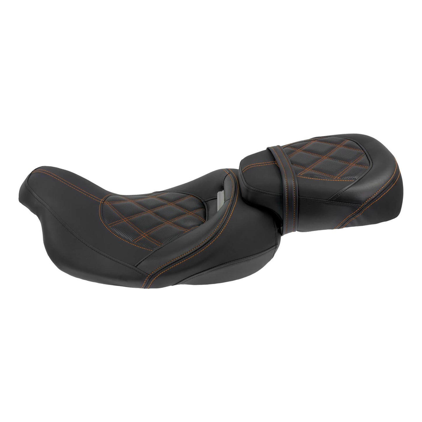 Low Profile Rider And Passenger Seat Orange Fit Harley Touring 2009-2023 | HCmotorku