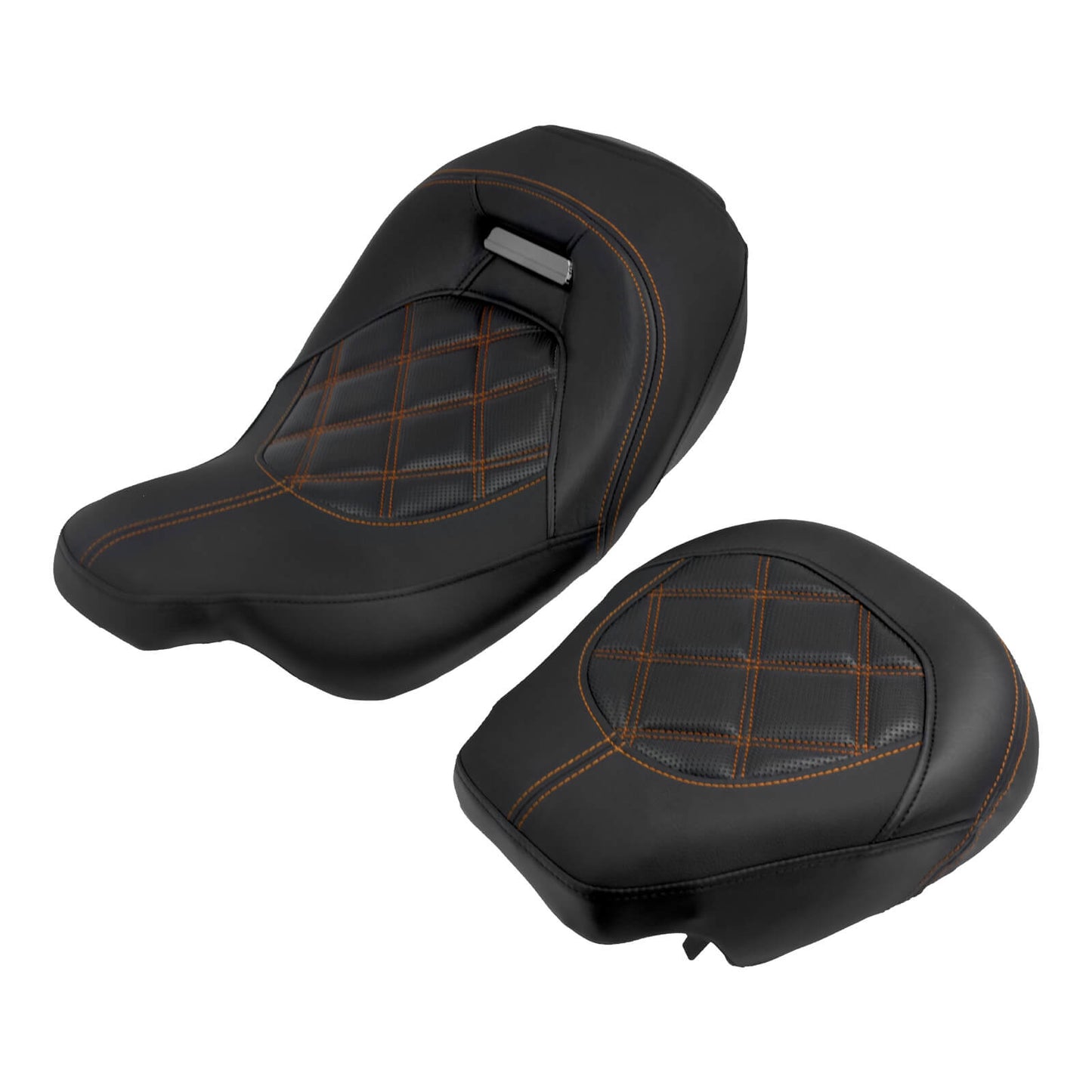 Low Profile Rider And Passenger Seat Orange Fit Harley Touring 2009-2023 | HCmotorku