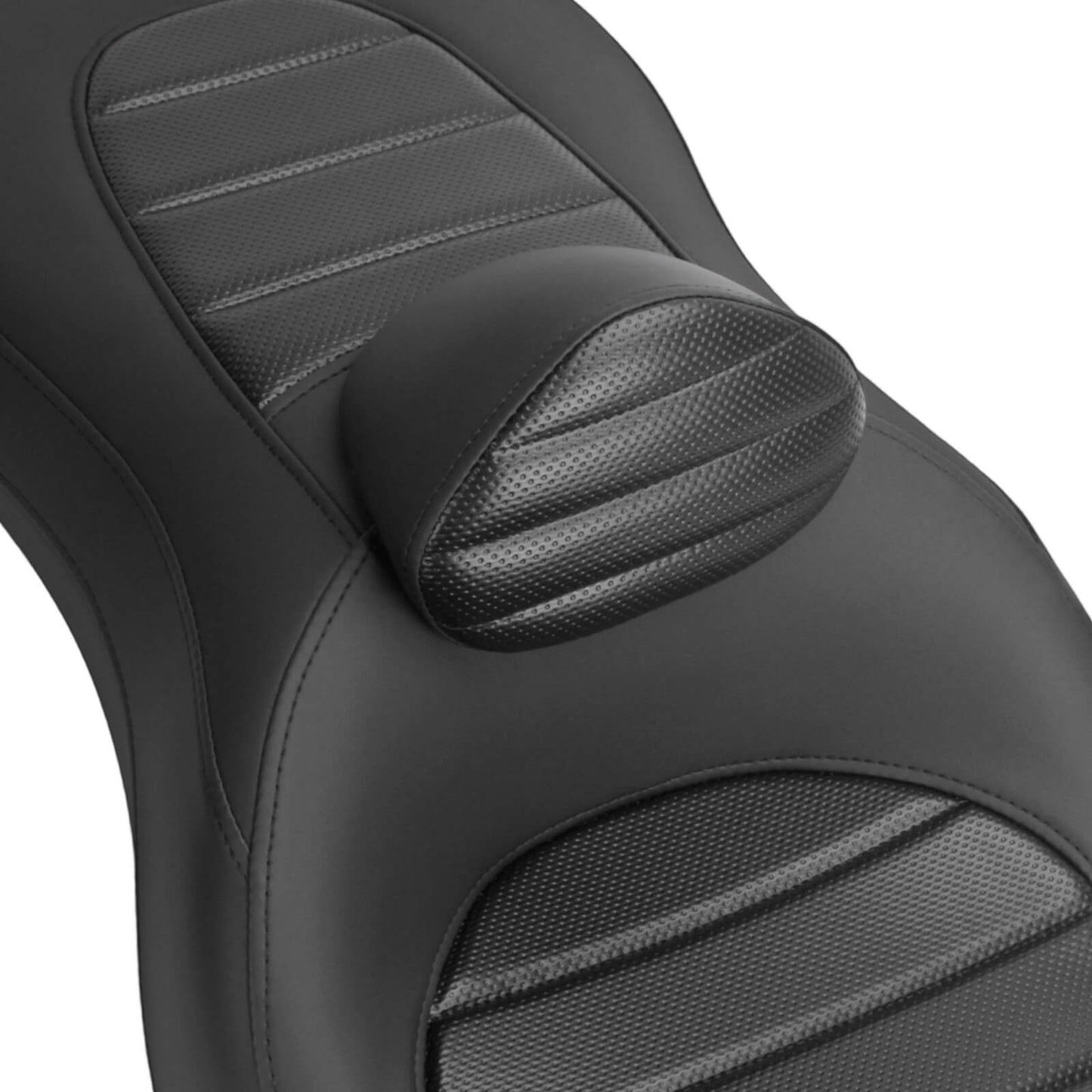 Step Up Driver Passanger Seat with Backrest Stripe Black Fit For Harley Low Rider S 2018-2024 | HCmotorku
