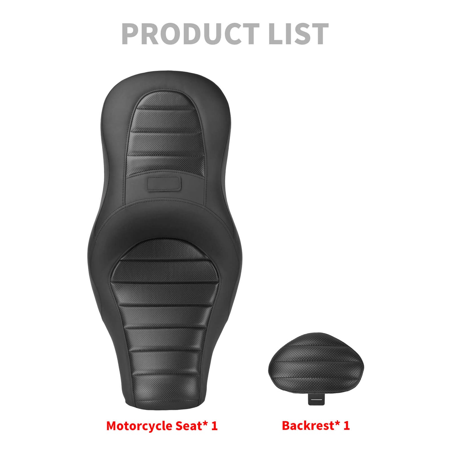 Step Up Driver Passanger Seat with Backrest Stripe Black Fit For Harley Low Rider S 2018-2024 | HCmotorku