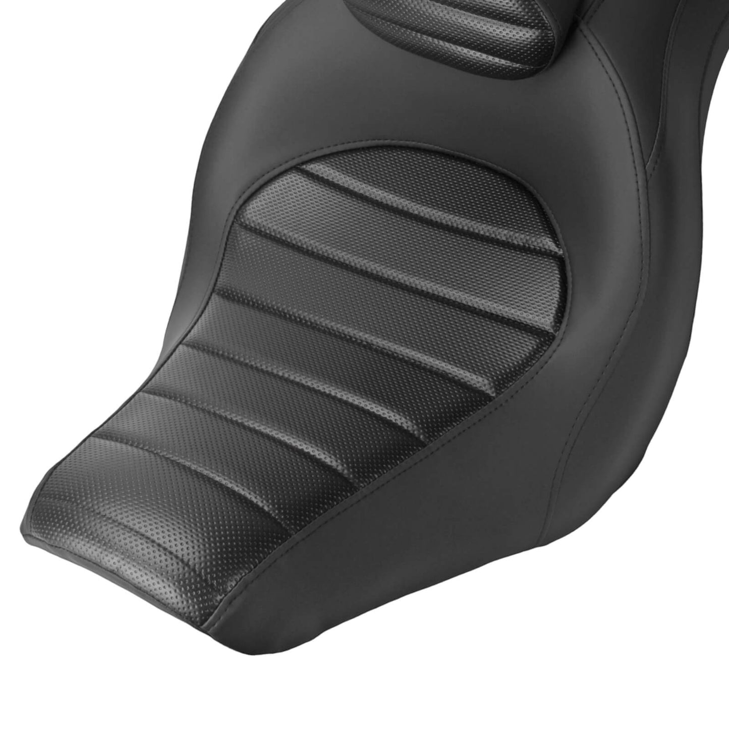 Step Up Driver Passanger Seat with Backrest Stripe Black Fit For Harley Low Rider S 2018-2024 | HCmotorku
