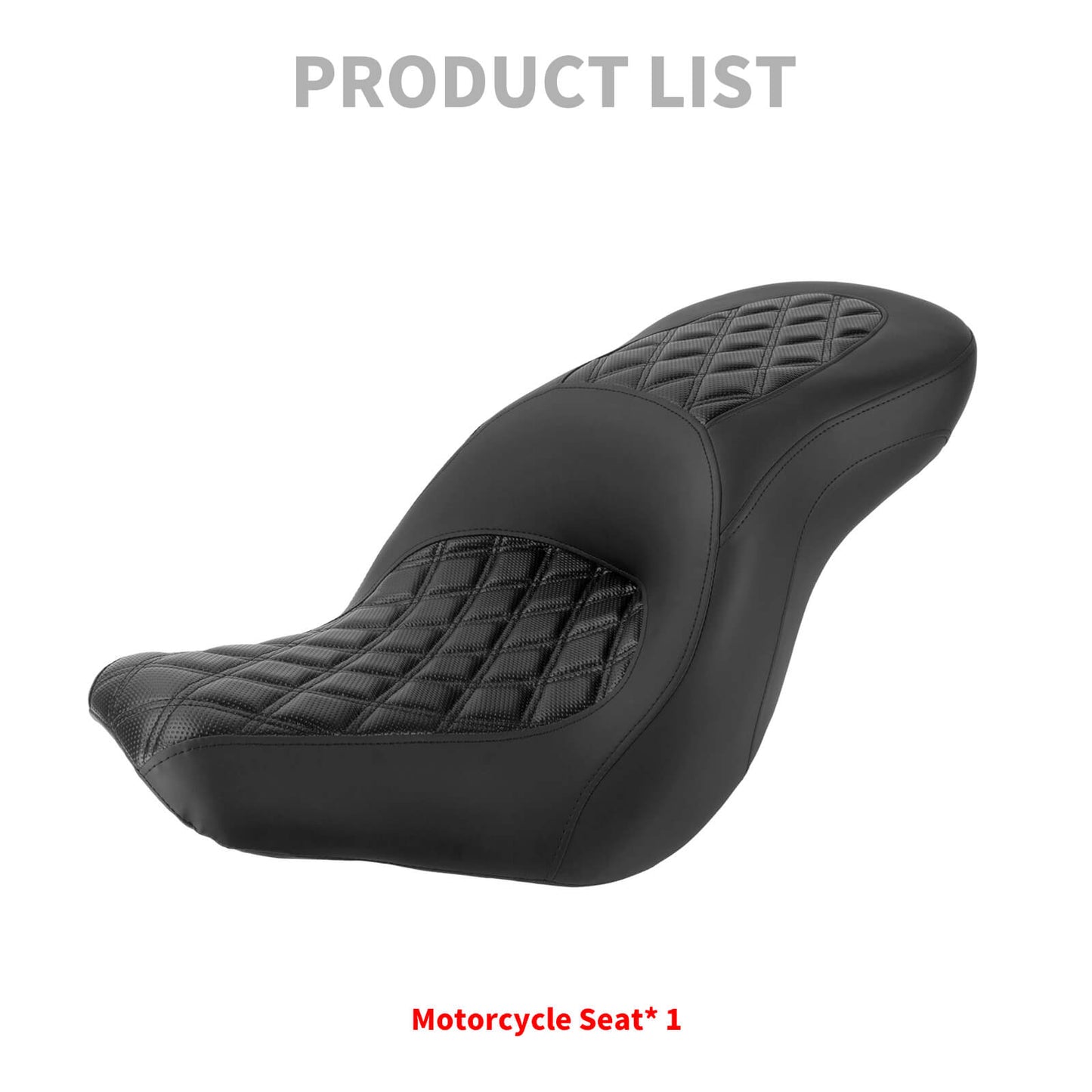 Step Up Driver Passanger Seat Diamond Black Fit For Harley Low Rider S 2018-2024 | HCmotorku