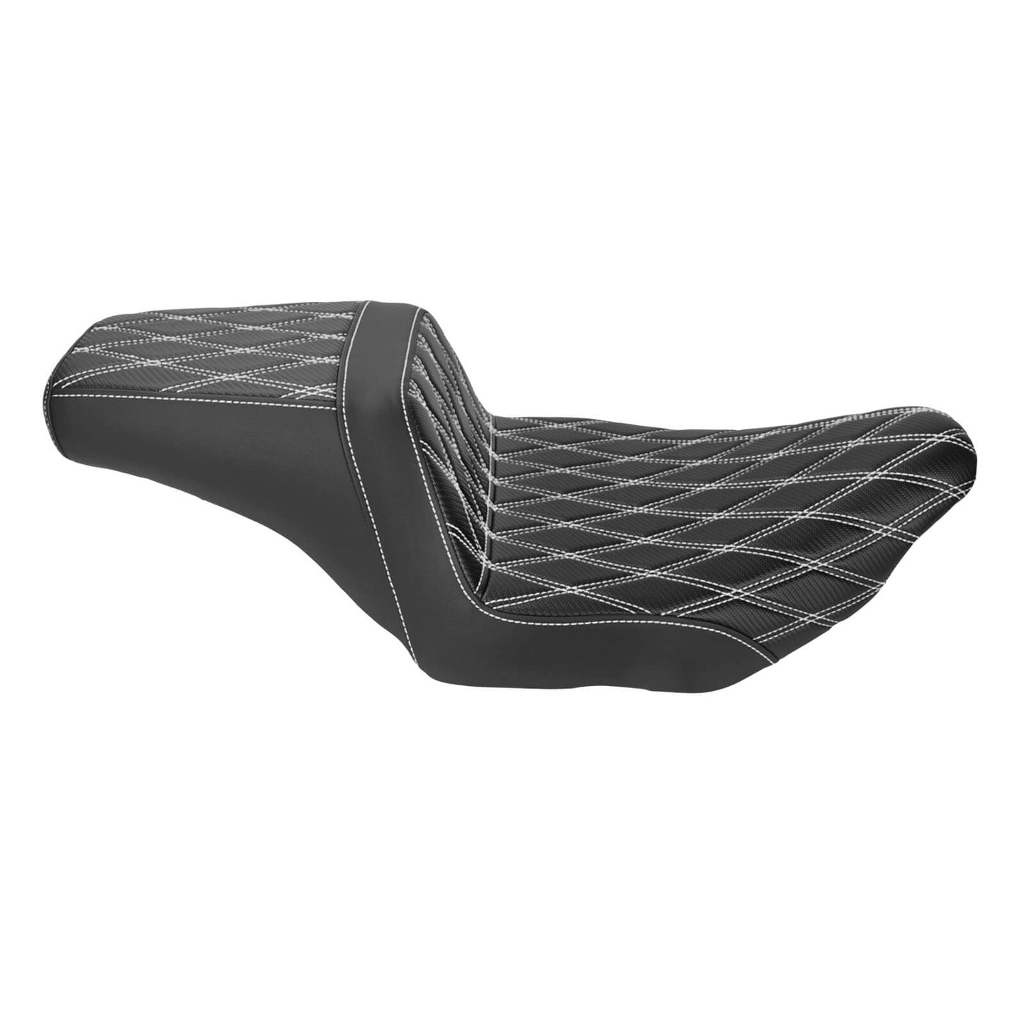 Driver Passenger Two-Up Seat White Stitching For Harley Touring 2024-UP | HCmotorku