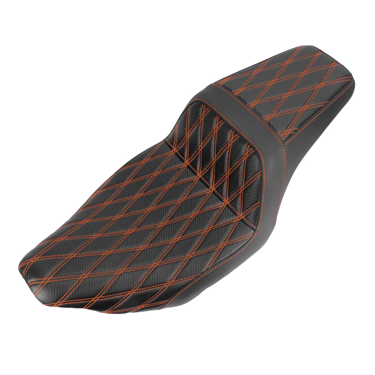 Driver Passenger Two-Up Seat Orange Stitching For Harley Touring 2024-UP | HCmotorku
