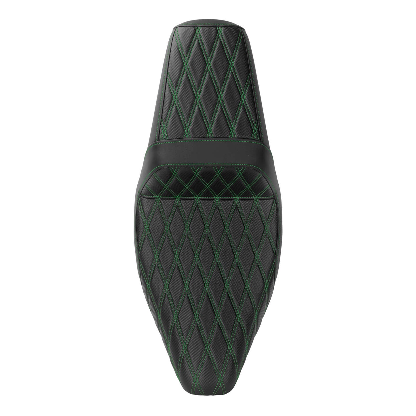 Driver Passenger Two-Up Seat Green Stitching For Harley Touring 2024-UP | HCmotorku
