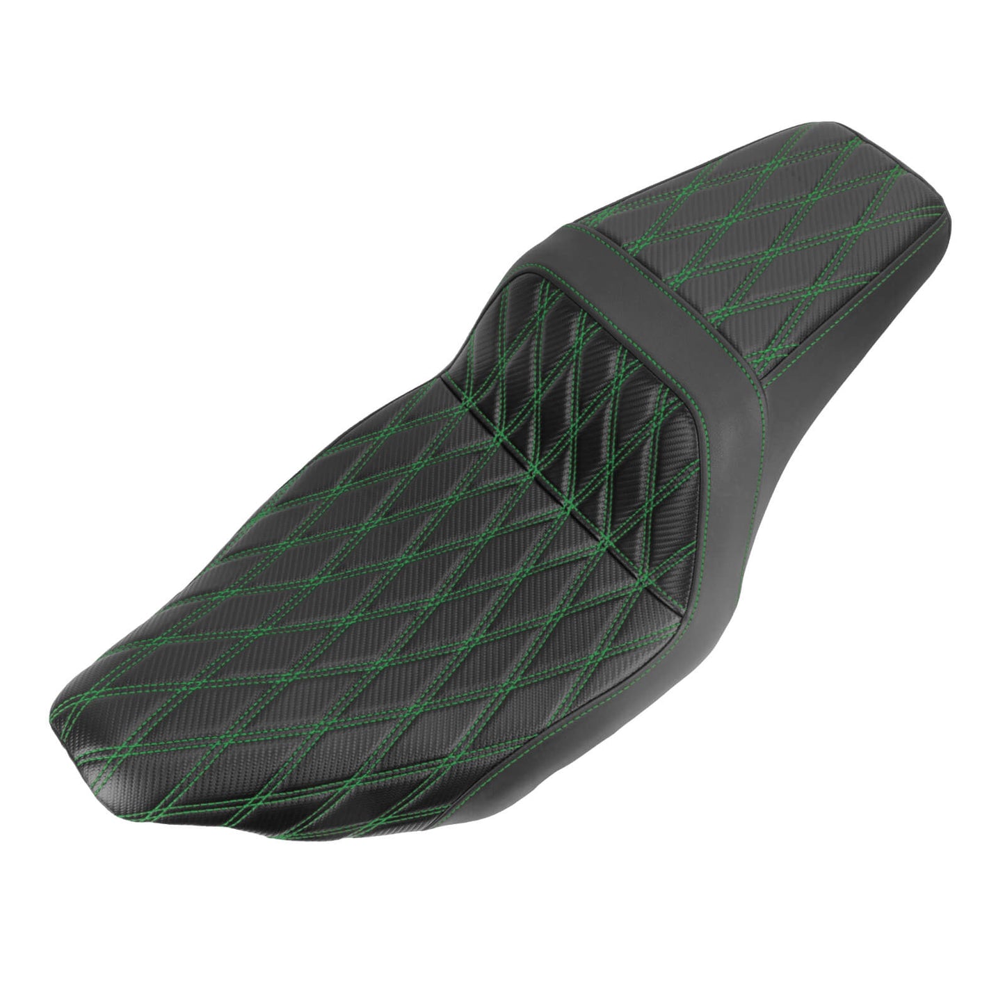 Driver Passenger Two-Up Seat Green Stitching For Harley Touring 2024-UP | HCmotorku