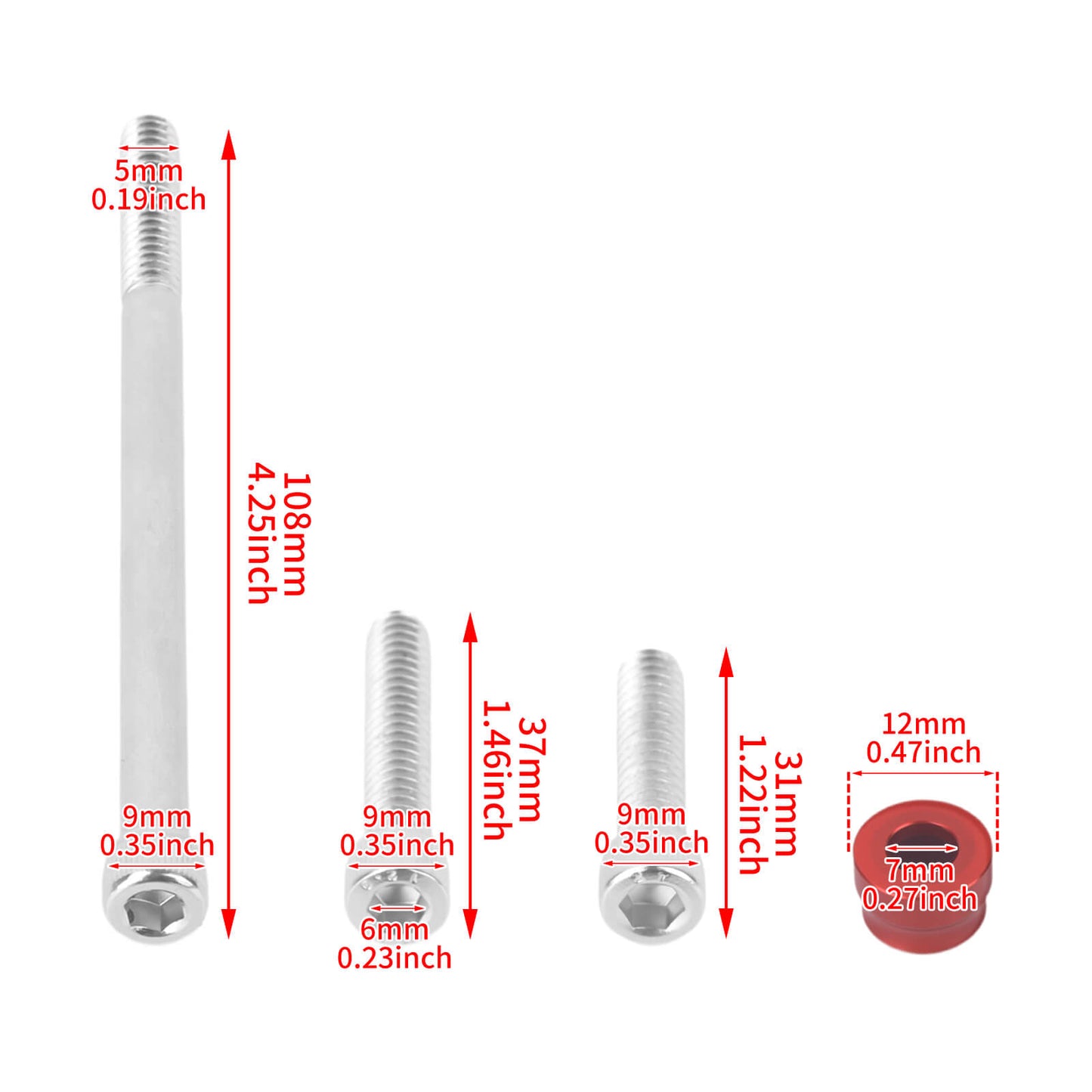 FR006102 HCmotorku Red Cover Screw Kit for Harley Softail ’18-’25 Touring ‘17-’25 Product List