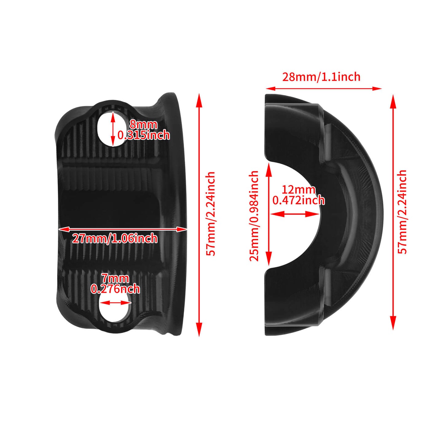 GP0081_HCmotorku_CNC Clutch Brake Perch Clamps for Harley Softail Touring Size