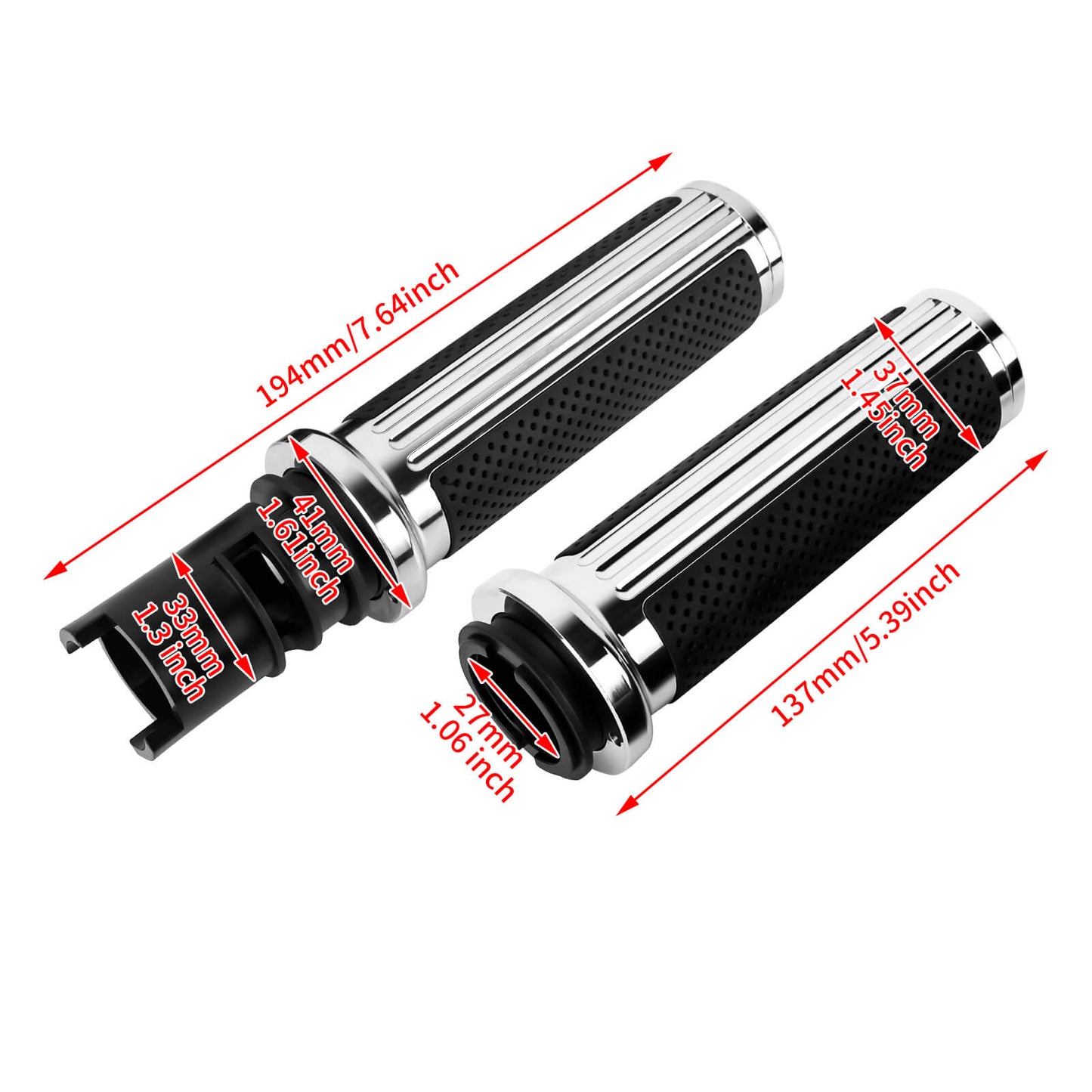 GP008302 HCmotorku Hand Grips Handlebars for Harley Touring Sotail size