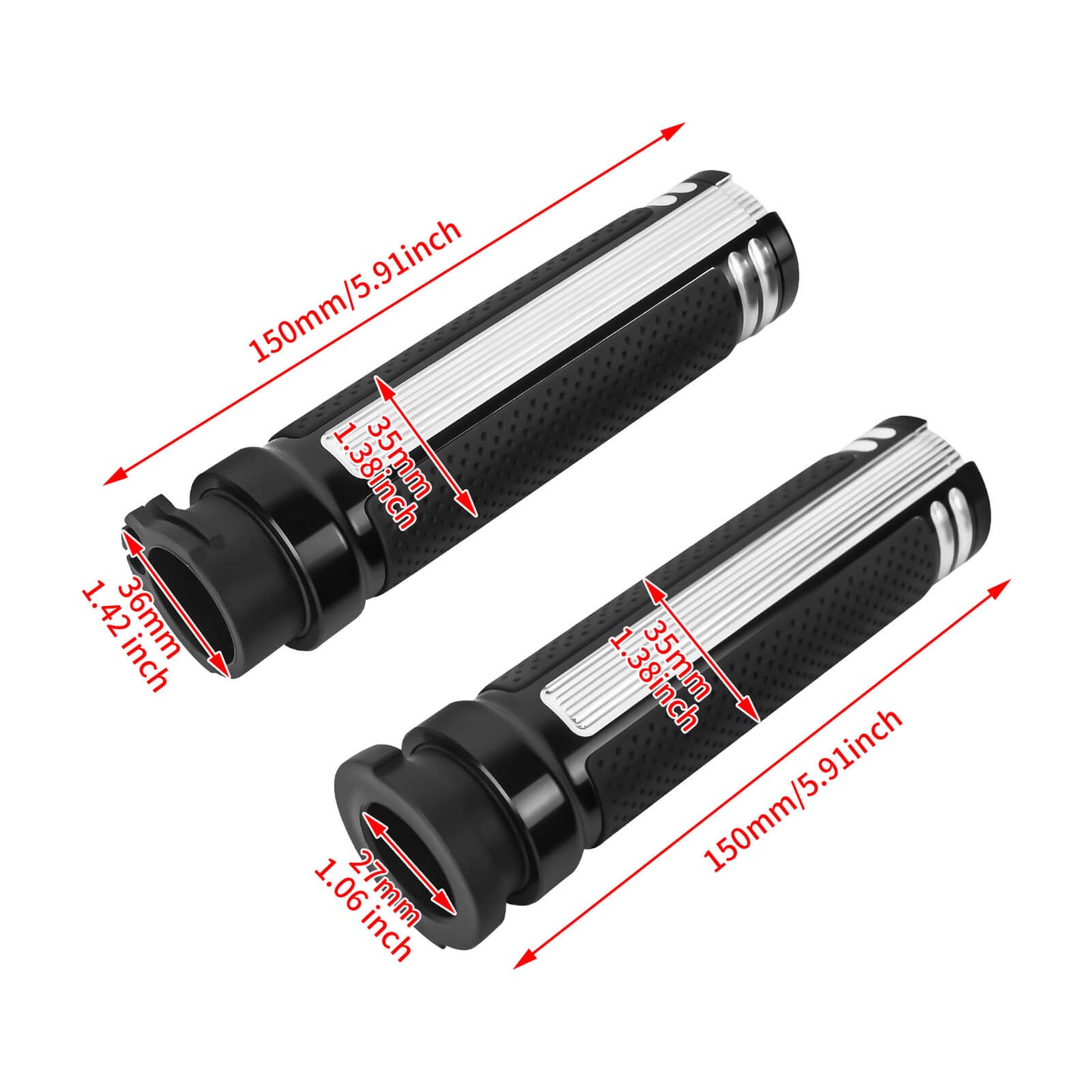 GP008601 HCmotorku Hand Grips Handlebars for Harley Sportster Dyna Softail size