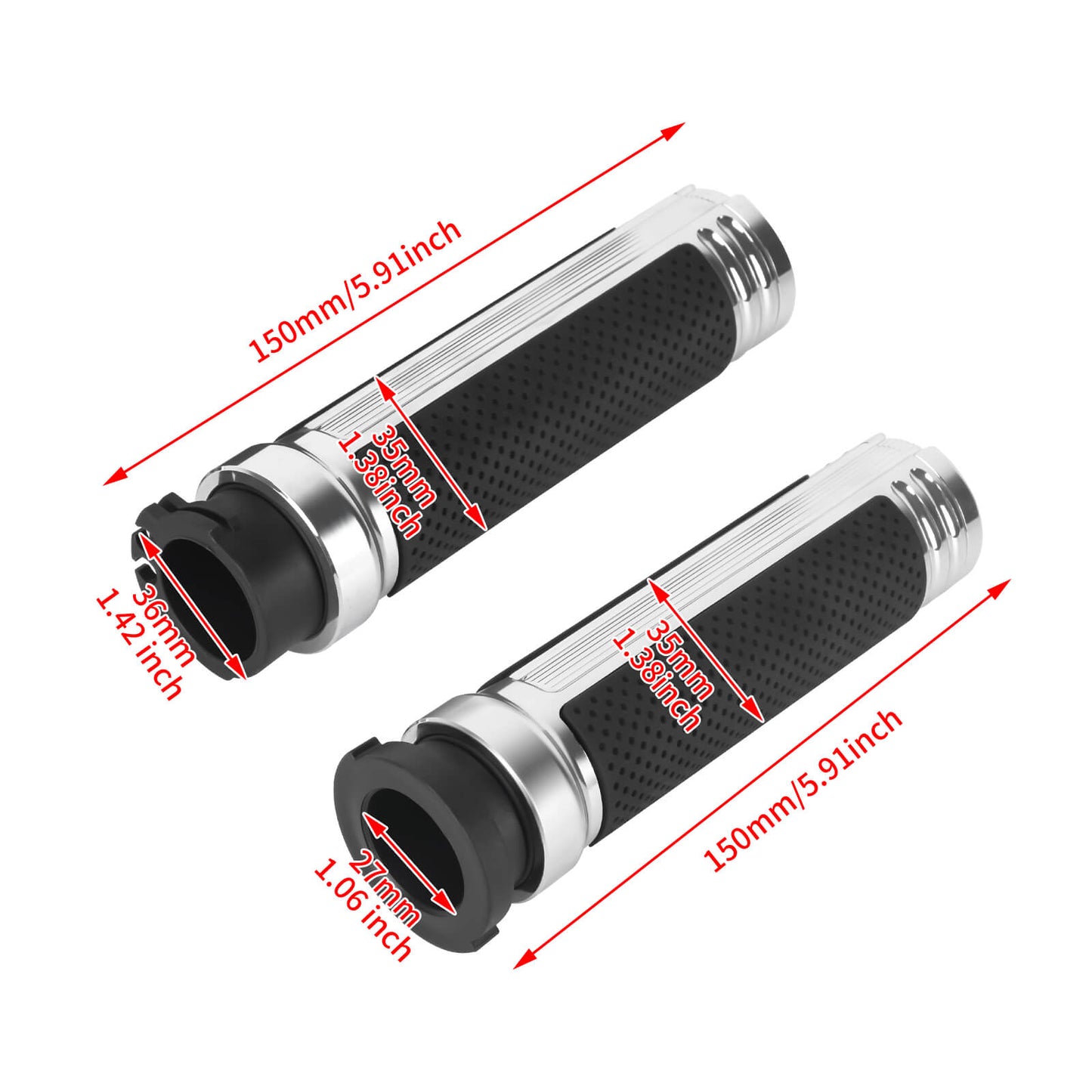 GP008602 HCmotorku Hand Grips Handlebars for Harley Sportster Dyna Softail size