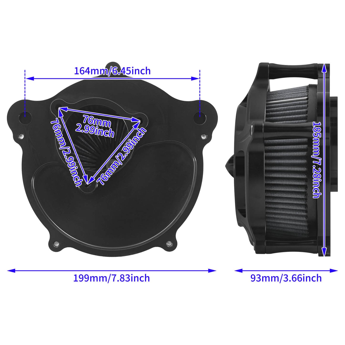 Stage One Air Cleaner Filter Grey Fit For Harley Touring 2017-2023 Softail 2018-2024 | HCmotorku