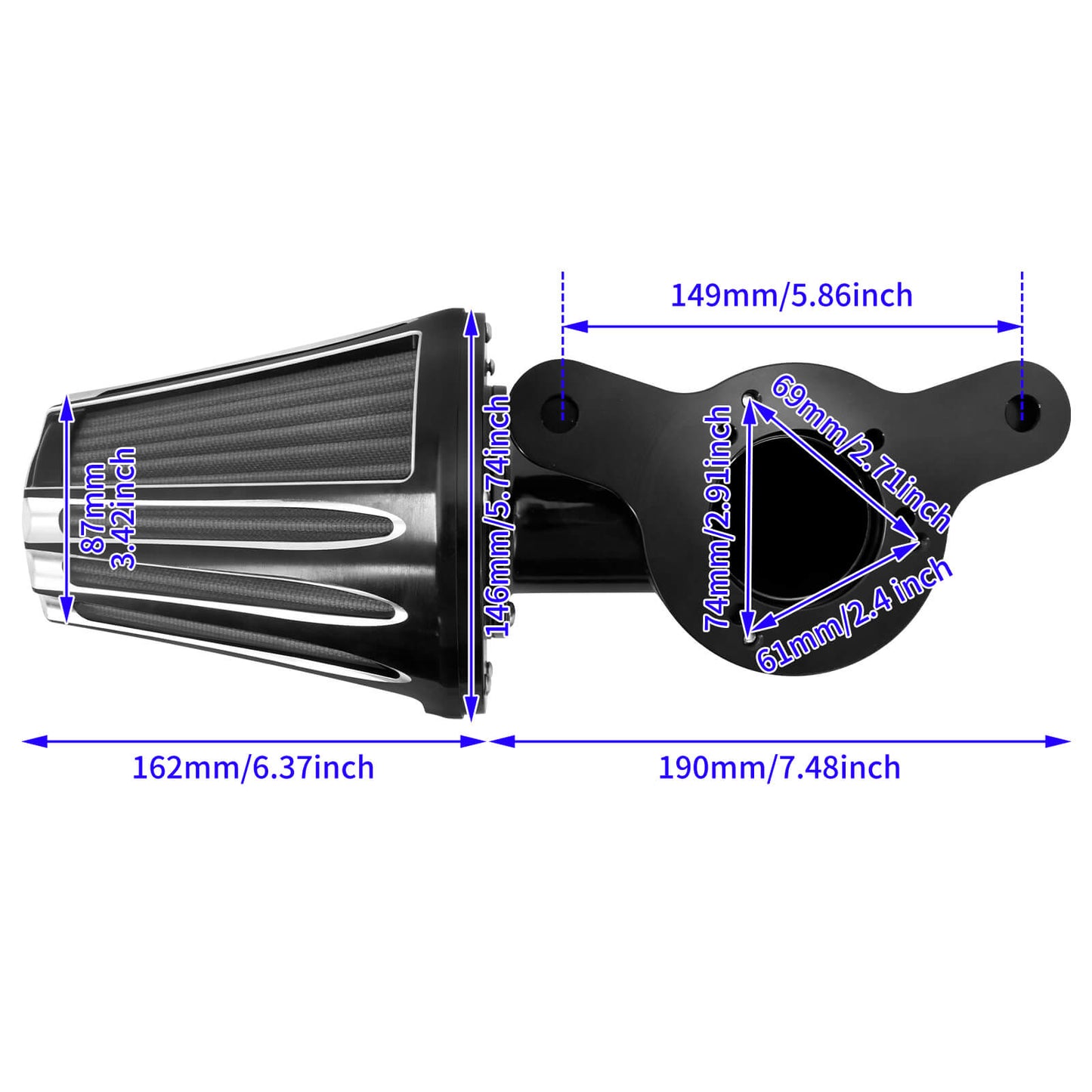 Air Cleaner Intake Filter Fit Harley Street Electra Glide 2000-2007 Softail Dyna | HCmotorku