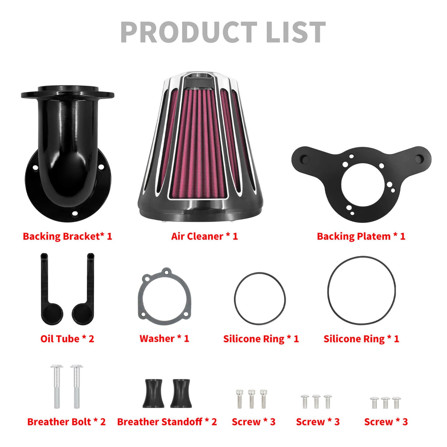 Sucker Air Cleaner Filter Red Element For Harley FLH Gilde Dyna Softail FLS | HCmotorku