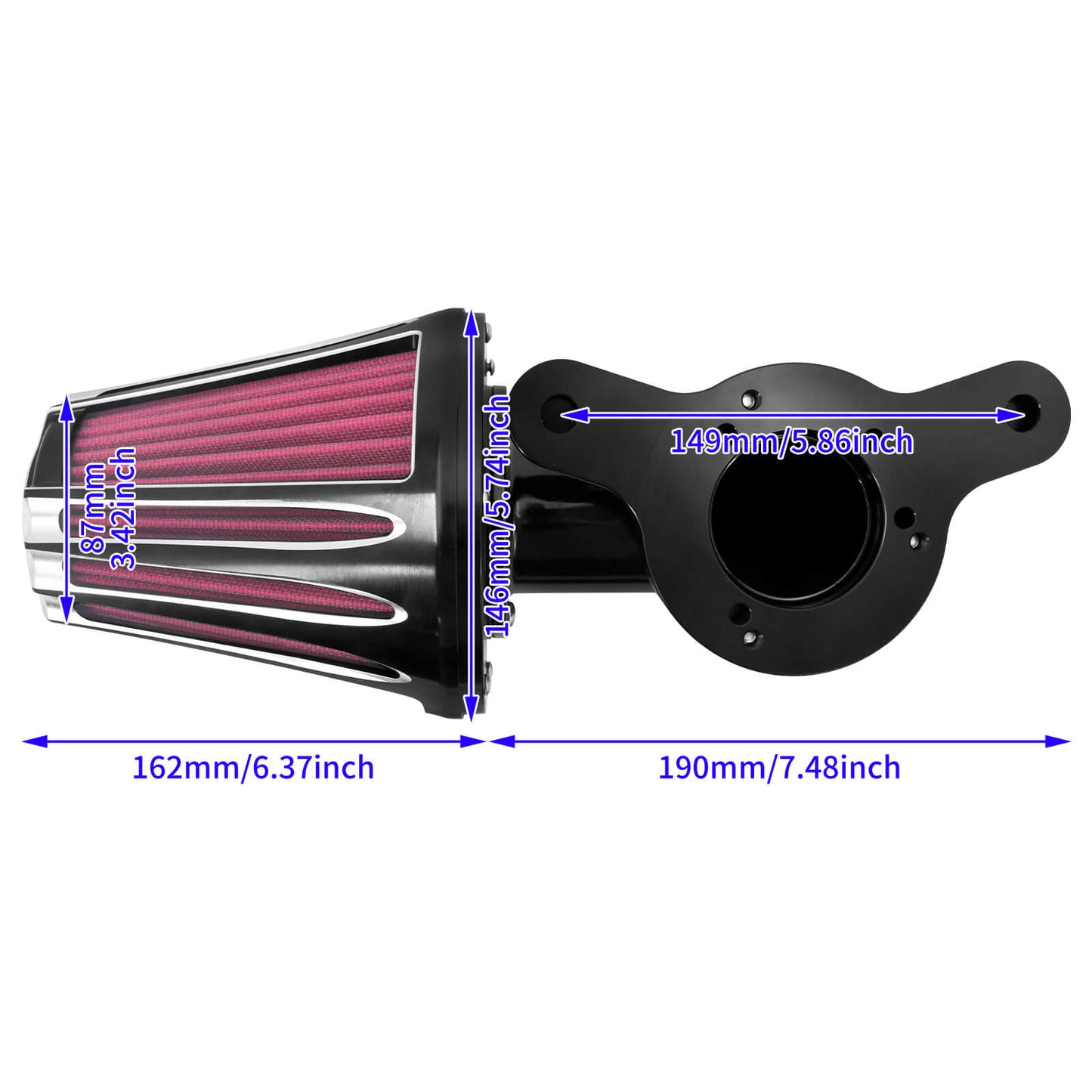 Sucker Air Cleaner Filter Red Element For Harley FLH Gilde Dyna Softail FLS | HCmotorku