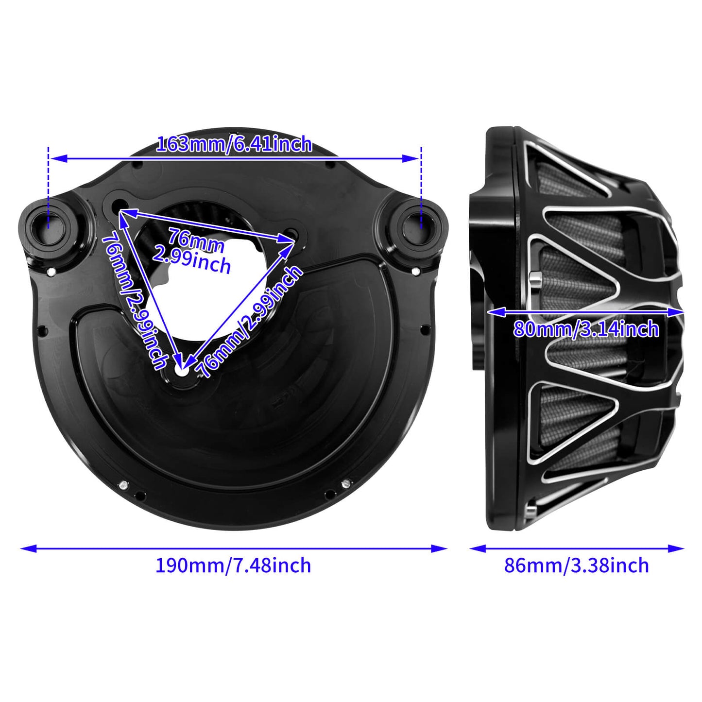 Intersect Air Cleaner Filter For Harley Touring 2017-2023 Softail 2018-2024 | HCmotorku