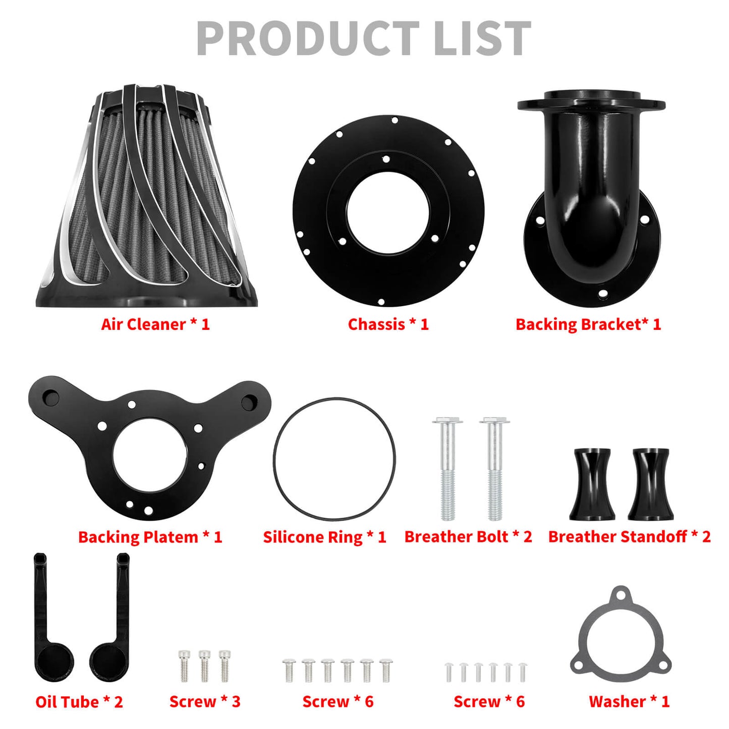 CNC Air Grey Intake Filter Air Cleaner Fit For Harley Softail 2017 Touring 2008-2016 | HCmotorku