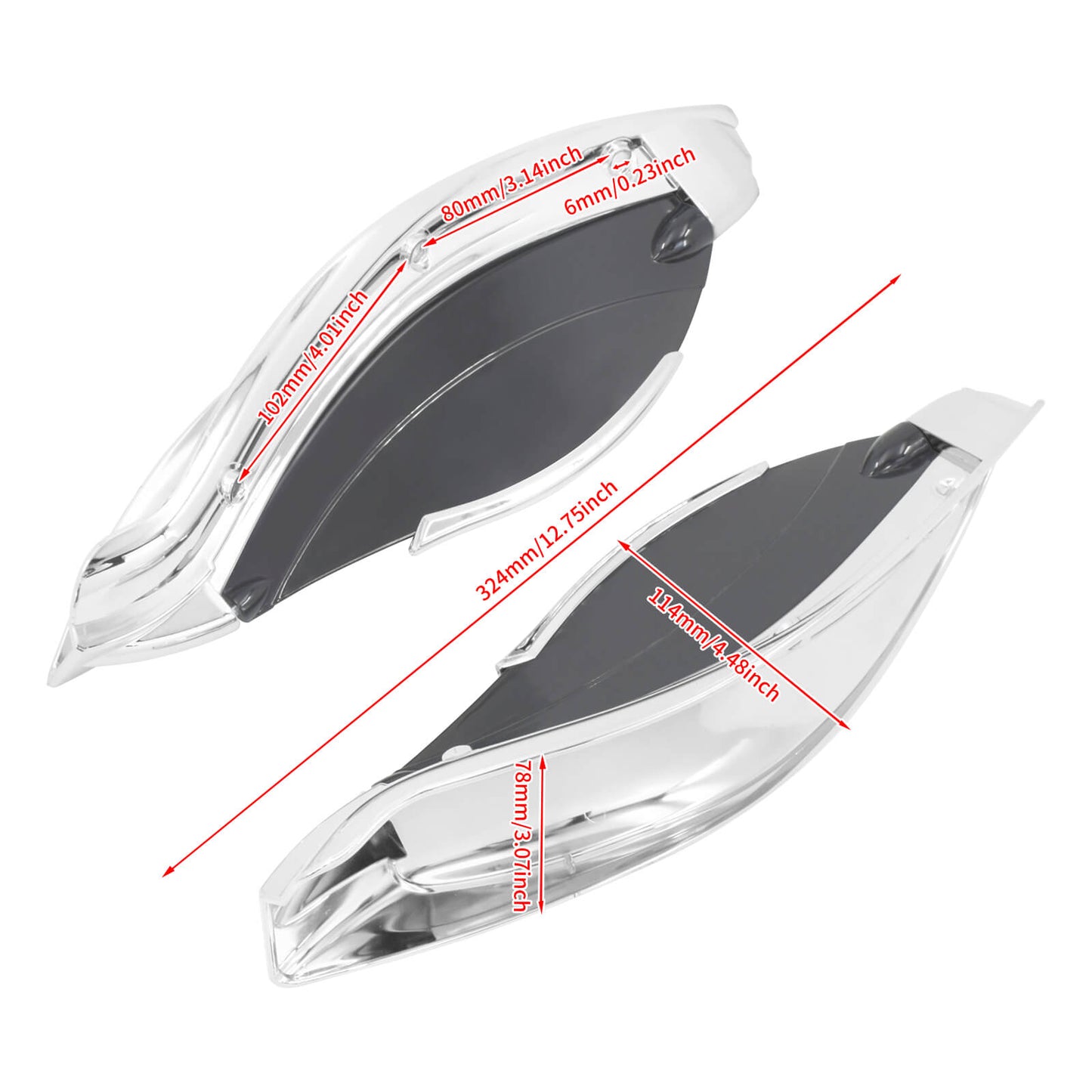 Adjustable Fairing Air Deflectors Fit for Harley Touring 2014-2022 | HCmotorku