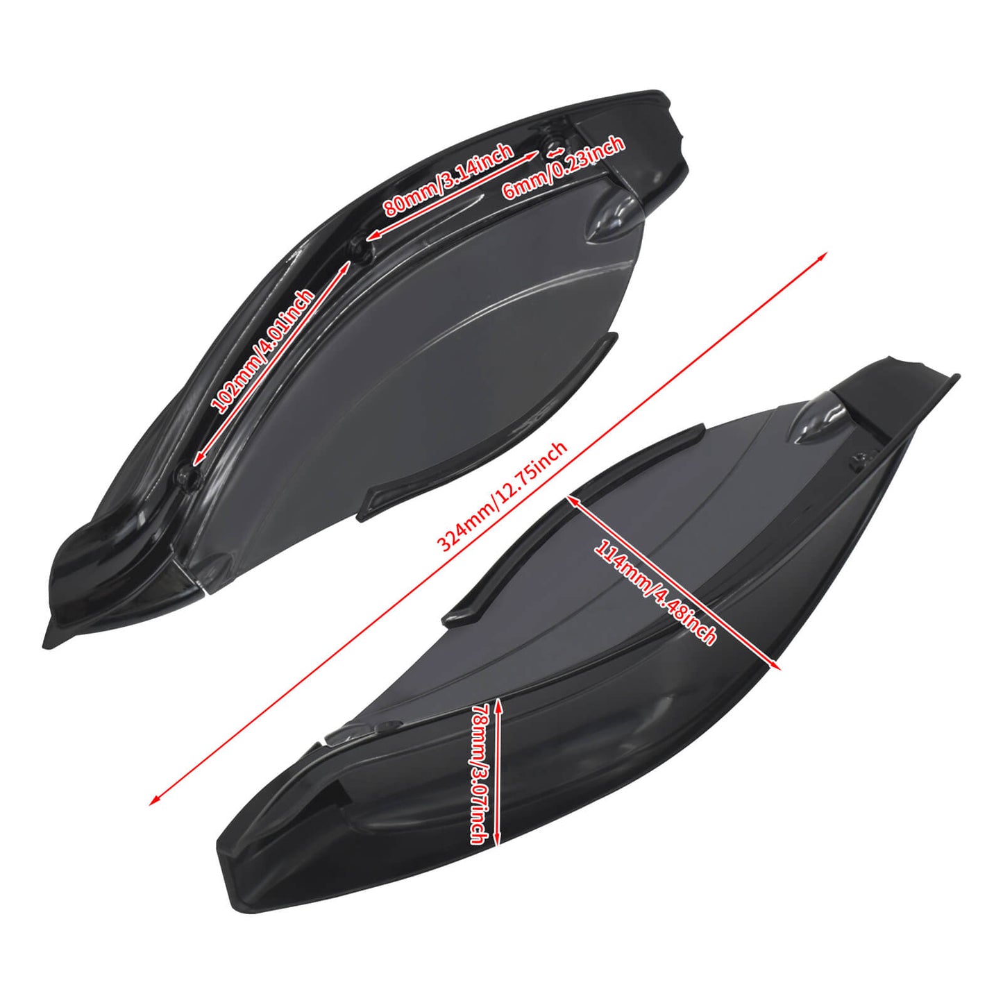 Adjustable Side Wing Air Deflectors Fairing Smoke Fit For Harley Touring FLH 2014-UP | HCmotorku
