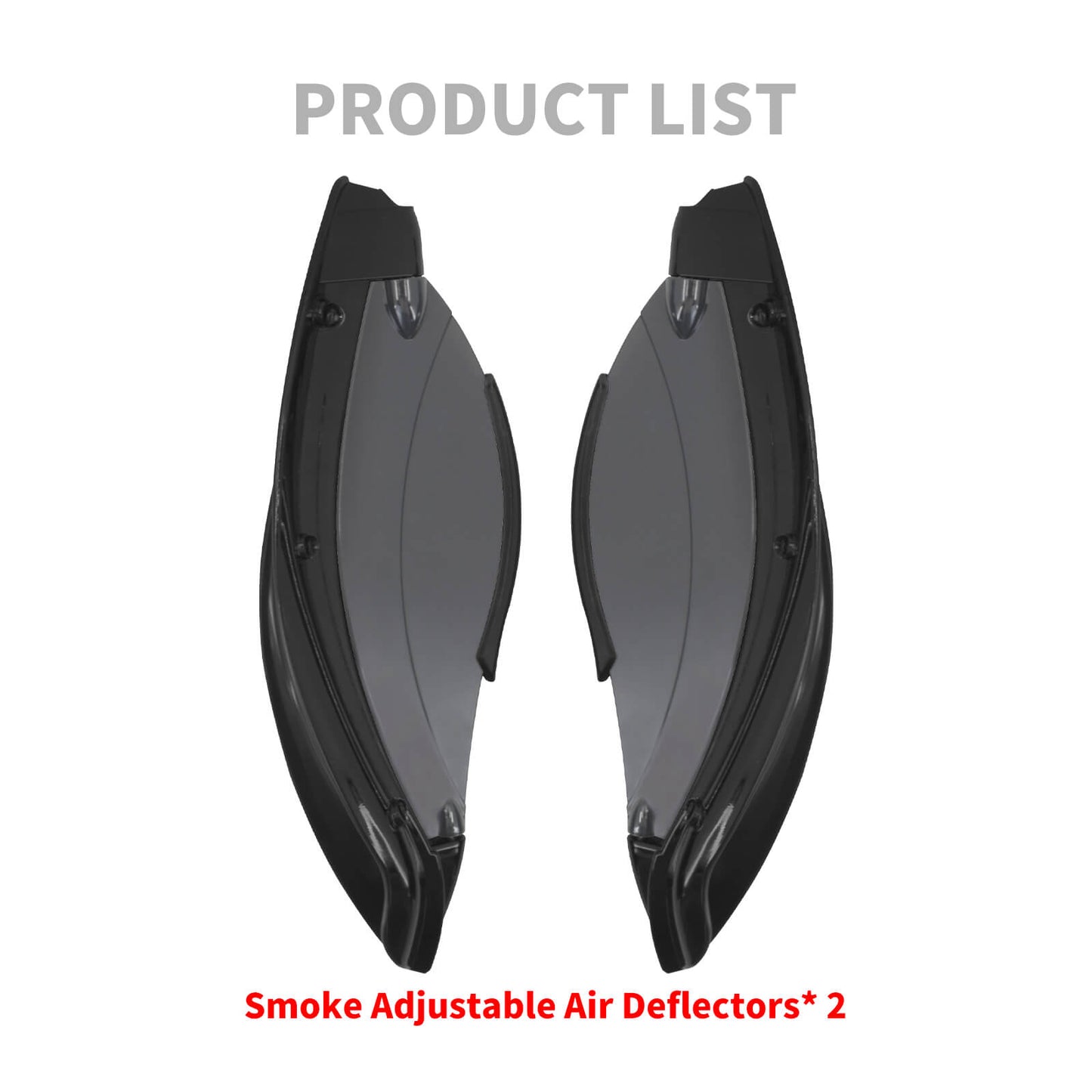 Adjustable Side Wing Air Deflectors Fairing Smoke Fit For Harley Touring FLH 2014-UP | HCmotorku