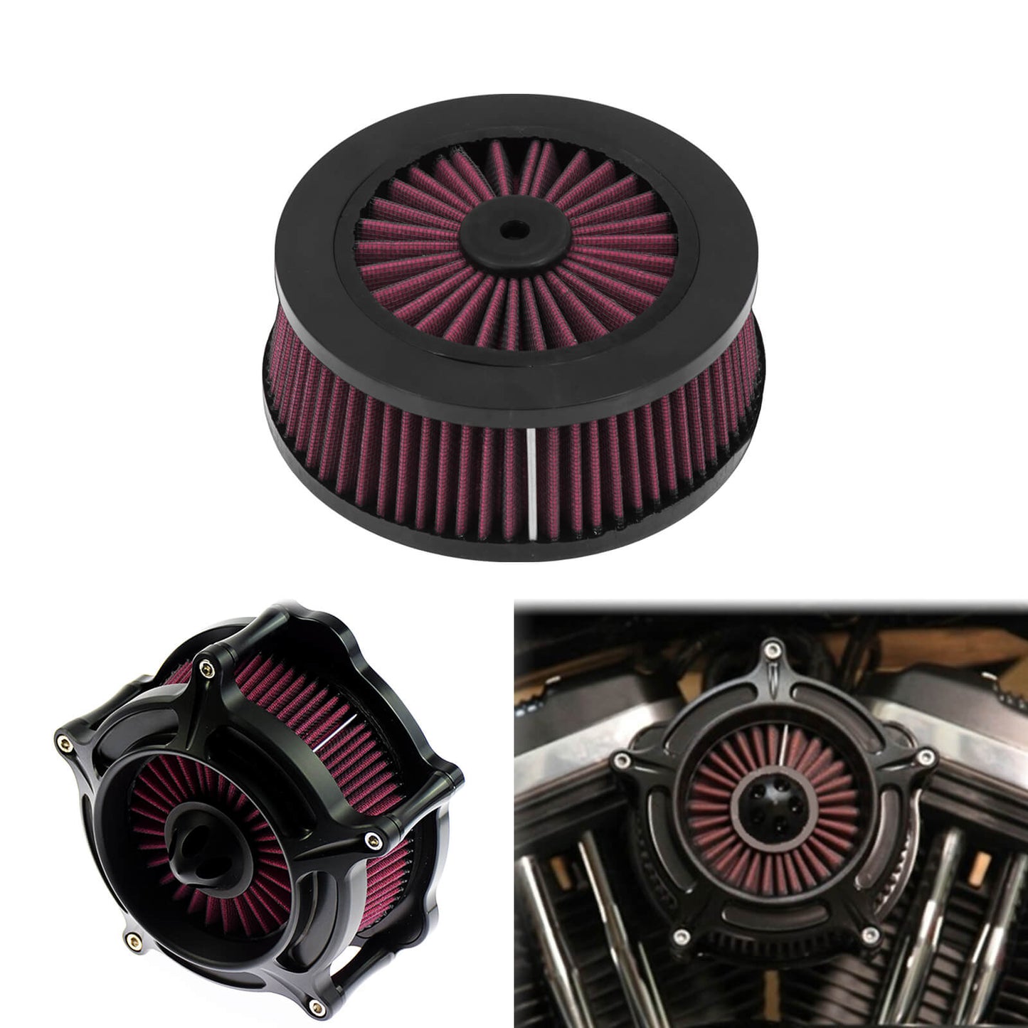 Motorcycle Air Filter Replacement Element Fit for Harley 1991-2018 | HCmotorku