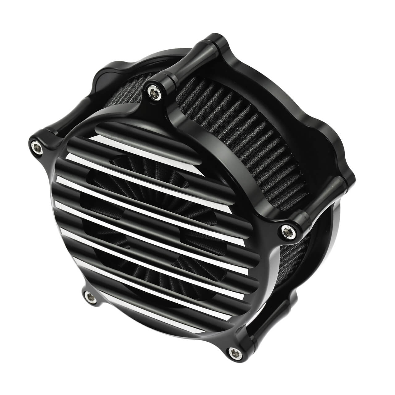 Stripe Air Cleaner Gray Air Filter Chrome Fit For Harley Sportster XL 2004-2023 | HCmotorku