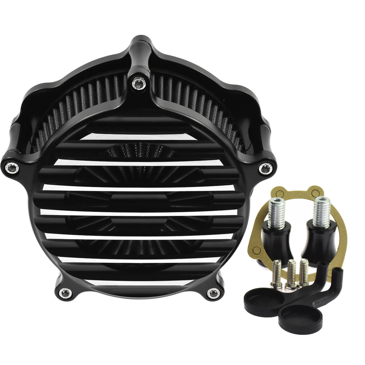 Stripe Air Cleaner Gray Air Filter Chrome Fit For Harley Sportster XL 2004-2023 | HCmotorku