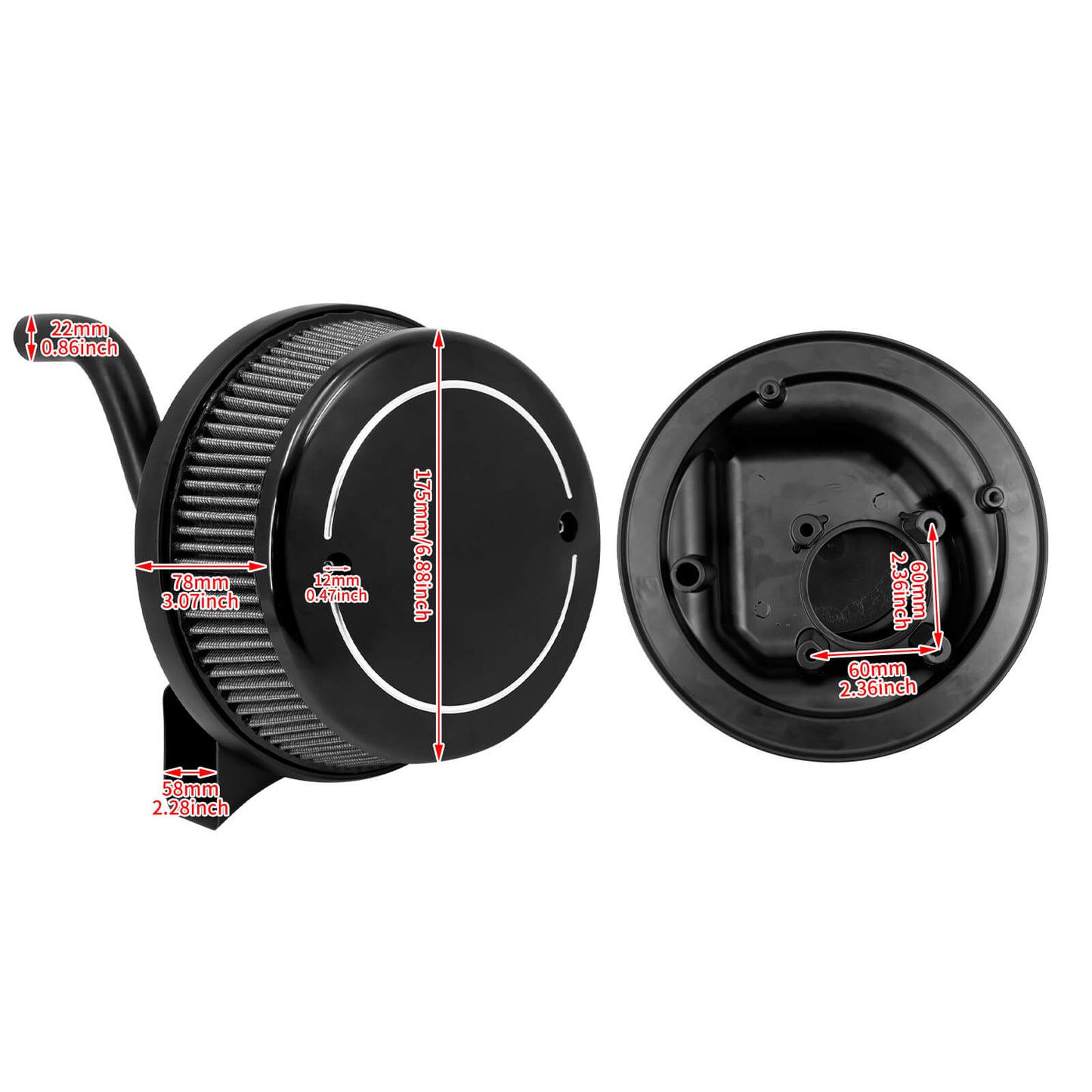 Round Intake CNC Air Filter Cleaner Fit For Indian Chief Chieftain 2014-2023 | HCmotorku