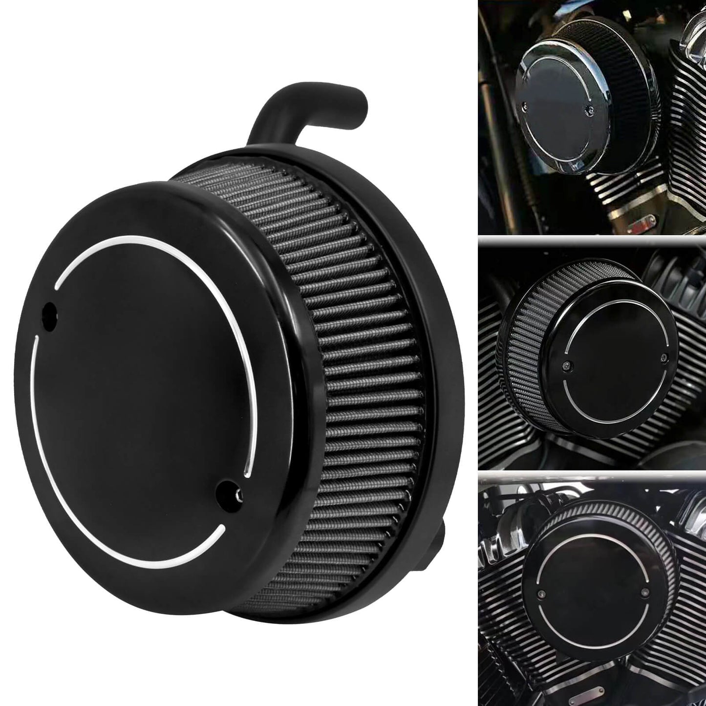 Round Intake CNC Air Filter Cleaner Fit For Indian Chief Chieftain 2014-2023 | HCmotorku