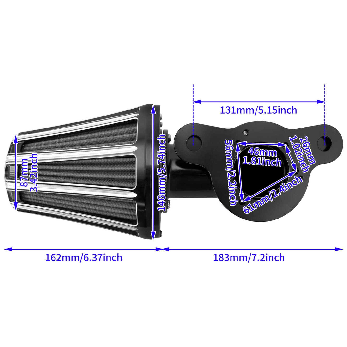 CNC Sucker Air Cleaner Grey Intake For Harley Sportster XL 883 1200 2004-2022 | HCmotorku