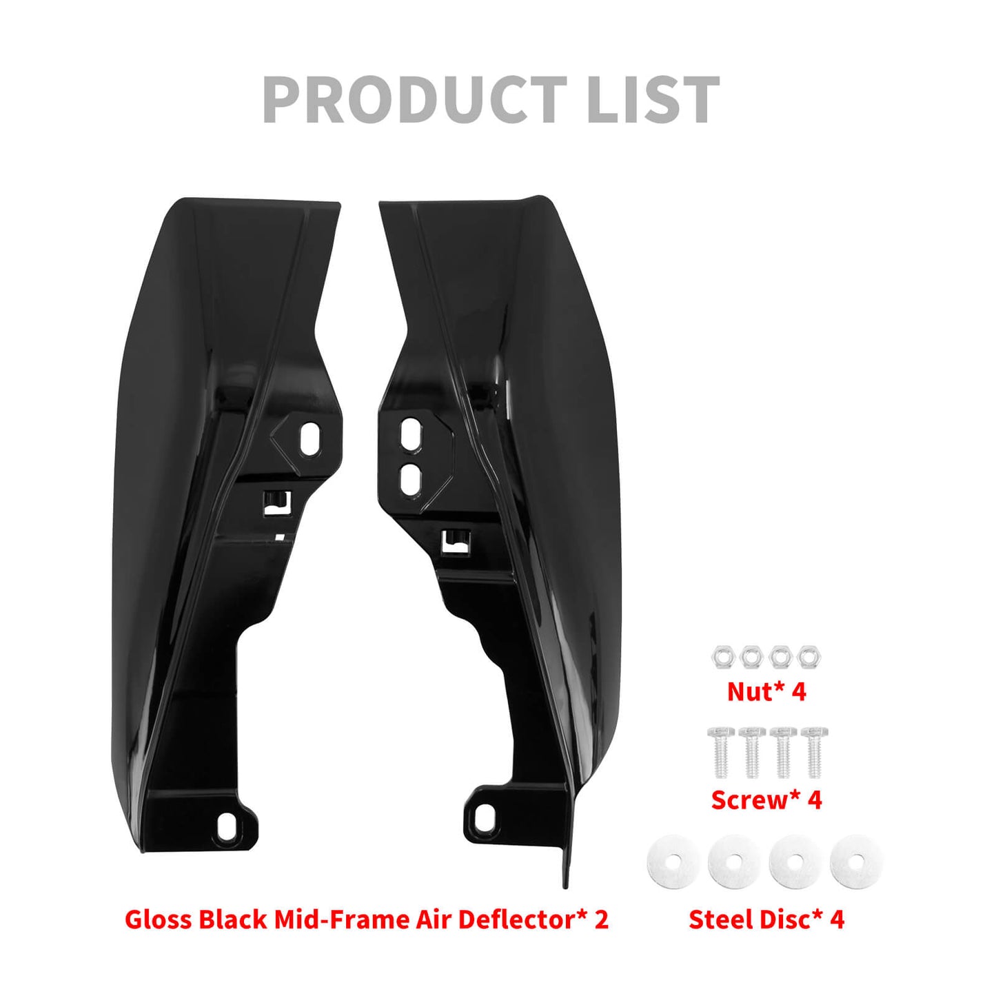 Mid-Frame Air Heat Deflector Black Fit For Harley Road Street Glide 2017-2022 | HCmotorku