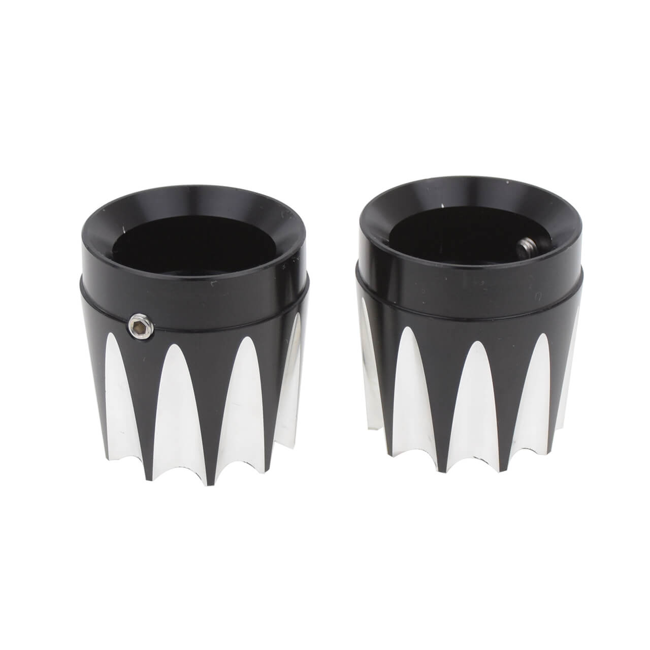 CNC Cut Front Axle Nut Covers Cap Fit For Touring FLT FLH Dyna Softail 2008-2015 | HCmotorku