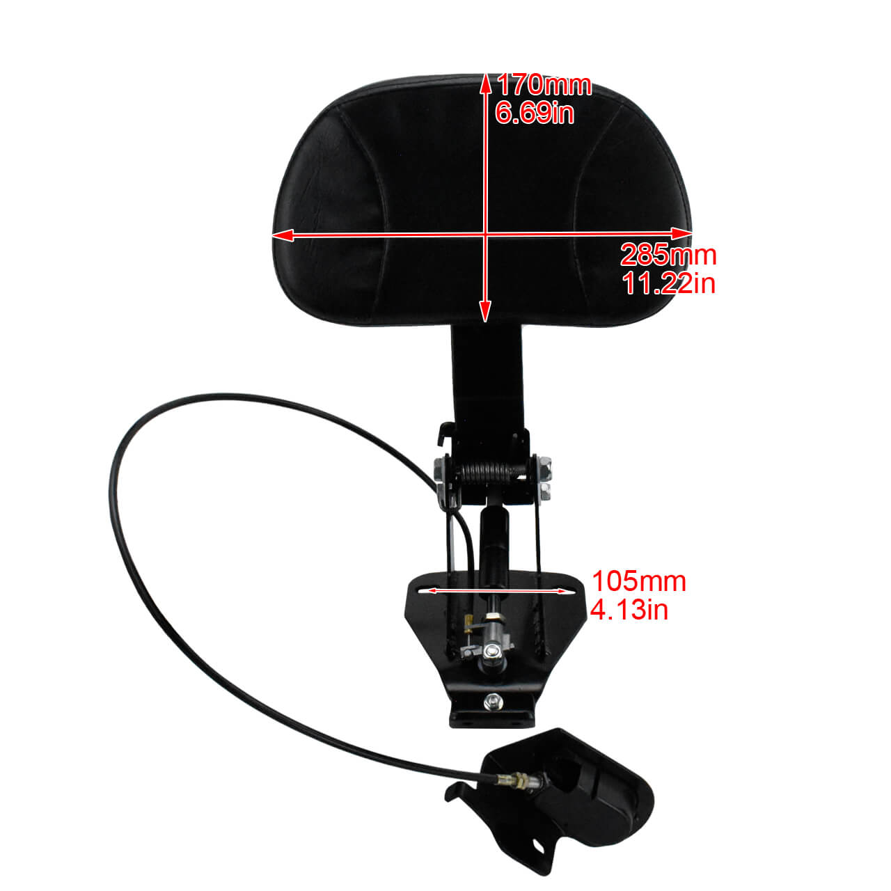 Adjustable Rider Backrest Fit Harley Touring 2009-2025 | HCmotorku