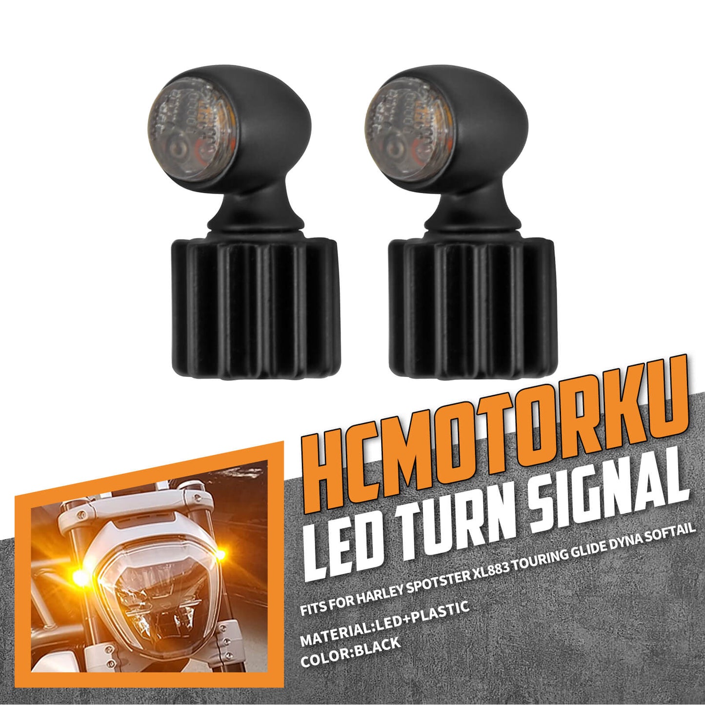 2x Super Mini Running Brake Indicator Turn Signal Lights Black Fit For Harley | HCmotorku