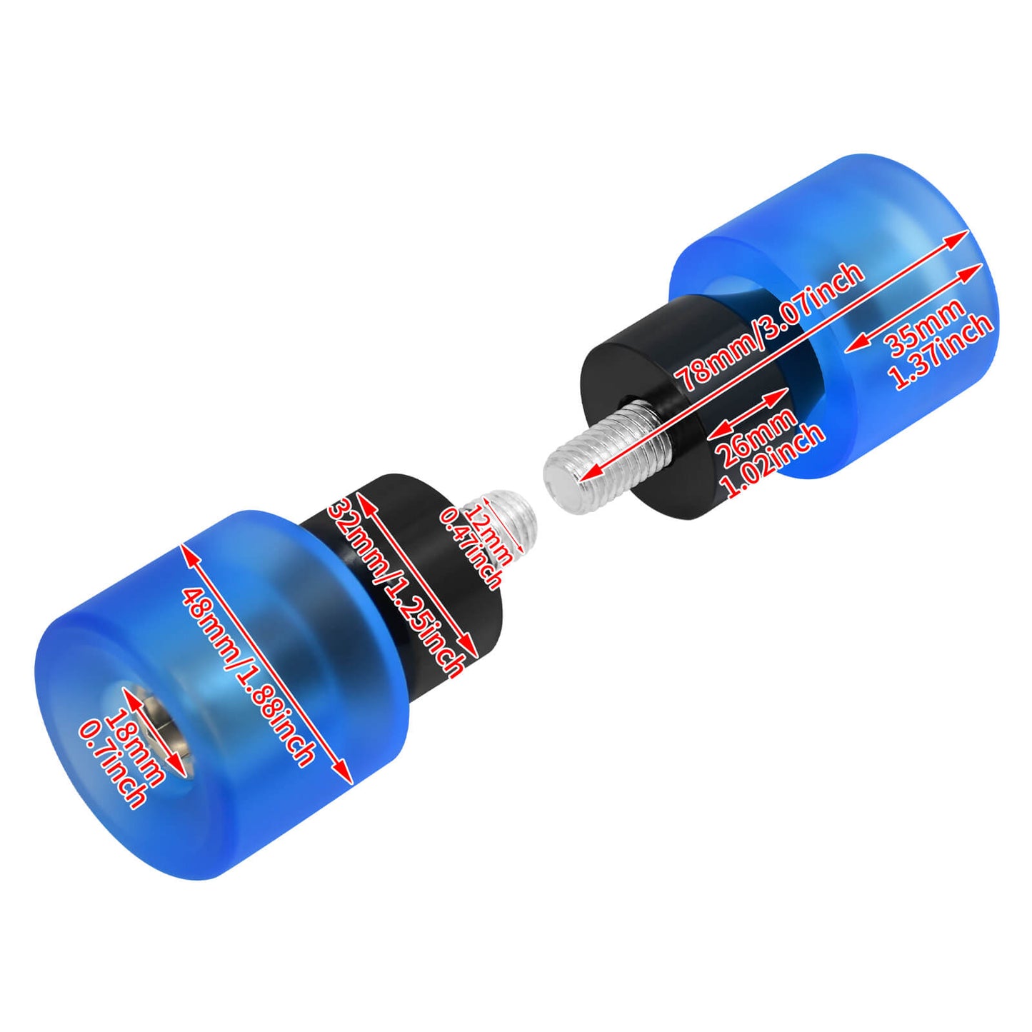 Crash Bars 4* Blue Slider Bolt Cap Saddlebags Guards For Harley Touring Road Street Glide 2009-2025 | HCmotorku