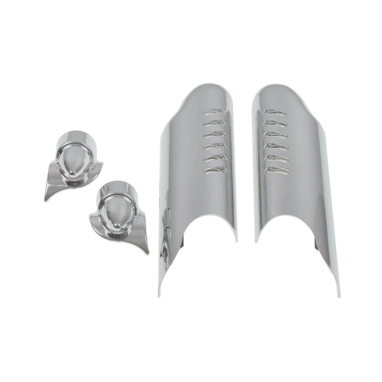 Lower Fork Leg Cover Deflectors Shields Chrome For Harley Touring FLHT 2000-2013 | HCmotorku