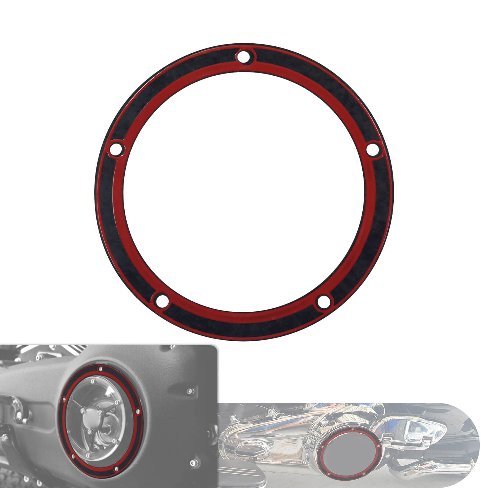 HCmotorku Chrome Derby & Timing Cover Set For Harley Twin Cam (Fits Dyna, Softail, Touring 1999-2015) - Aluminum Engine Guard Protector