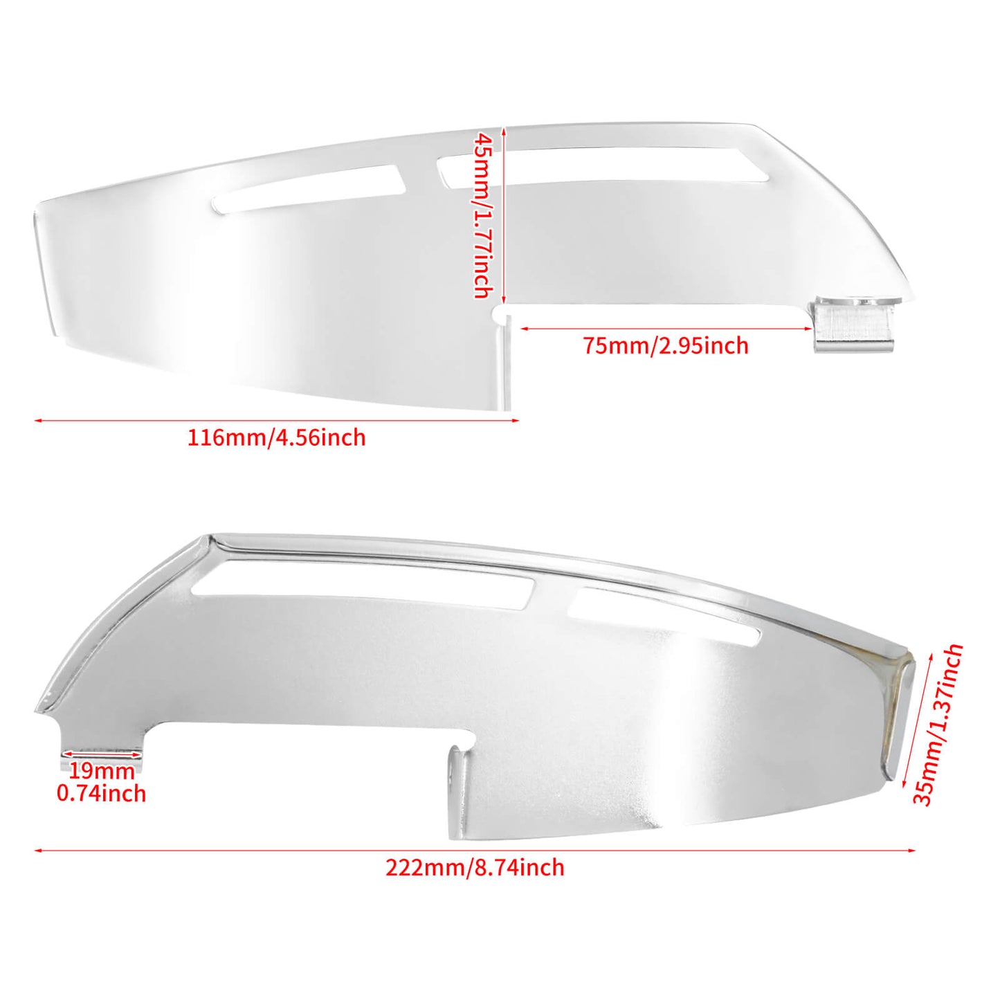 Driver Footboard Heel Guard Chrome Fit Harley Softail 1986-2017 FLD Touring 1986-2025 | HCmotorku