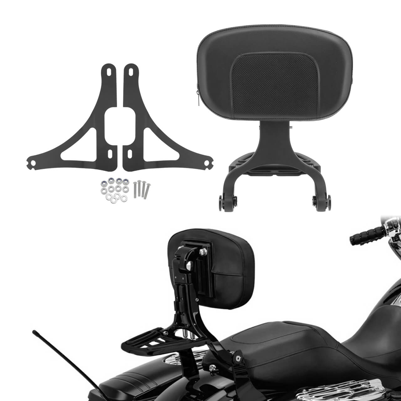 Motorcycle Multi-Purpose Driver & Passenger Backrest Fit For Sportster 2000-2022 | HCmotorku
