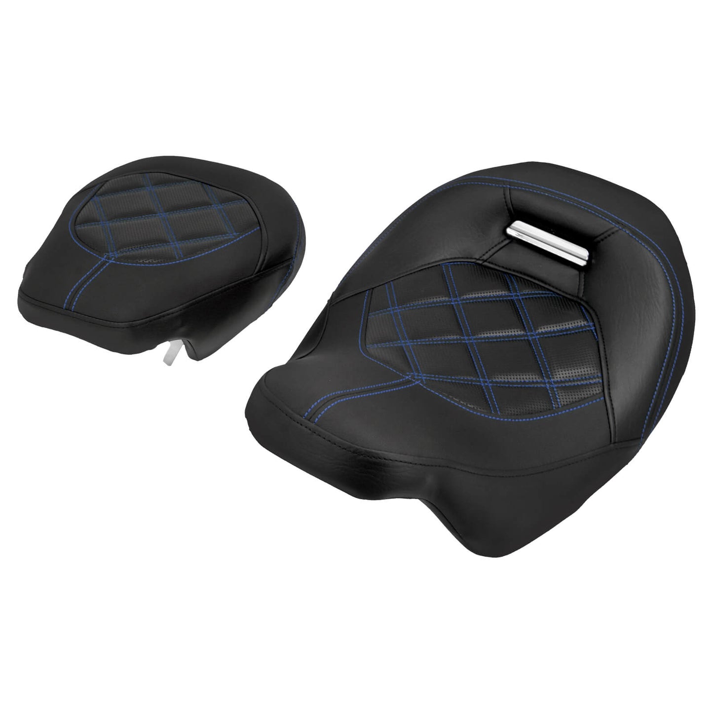 Low Profile Driver Passenger Pillion Seat Blue Fit For Haley Touring 2009-2023 | HCmotorku