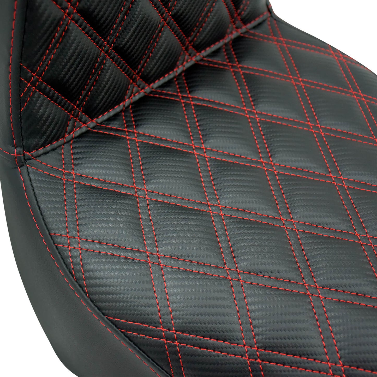 Bevel Two-Up Seat Driver Passenger Red Line Fit for Harley Softail 2018-2025 | HCmotorku