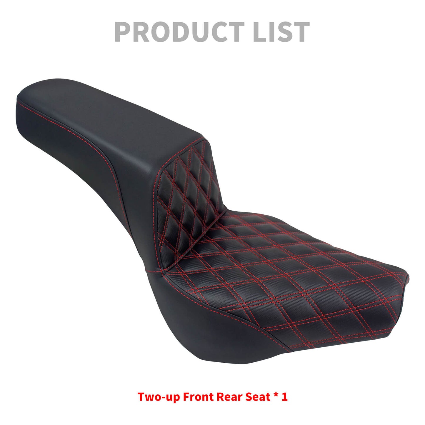 Bevel Two-Up Seat Driver Passenger Red Line Fit for Harley Softail 2018-2025 | HCmotorku