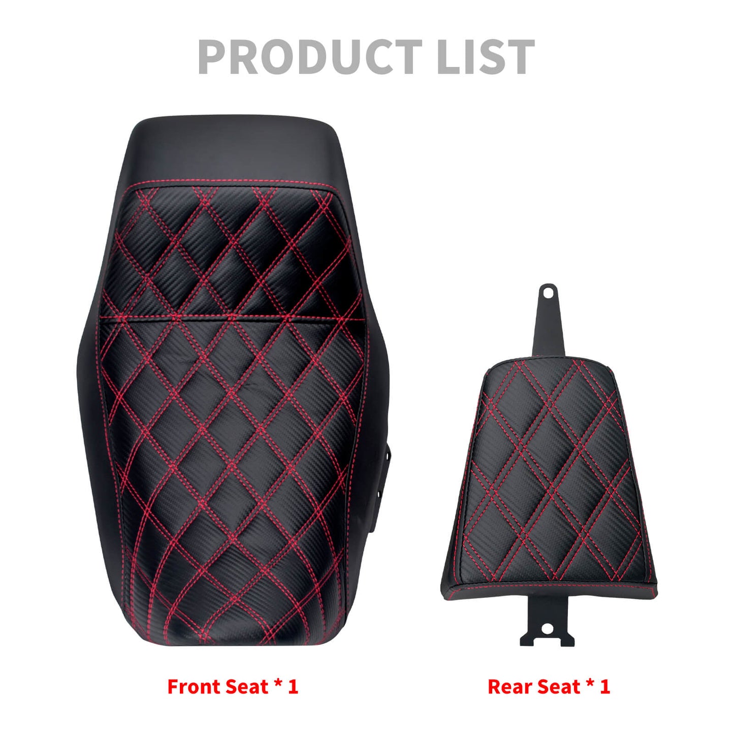 Driver Passenger Leather One-Piece Seat Red For Harley Nightster RH975 RH975S 2022-UP | HCmotorku