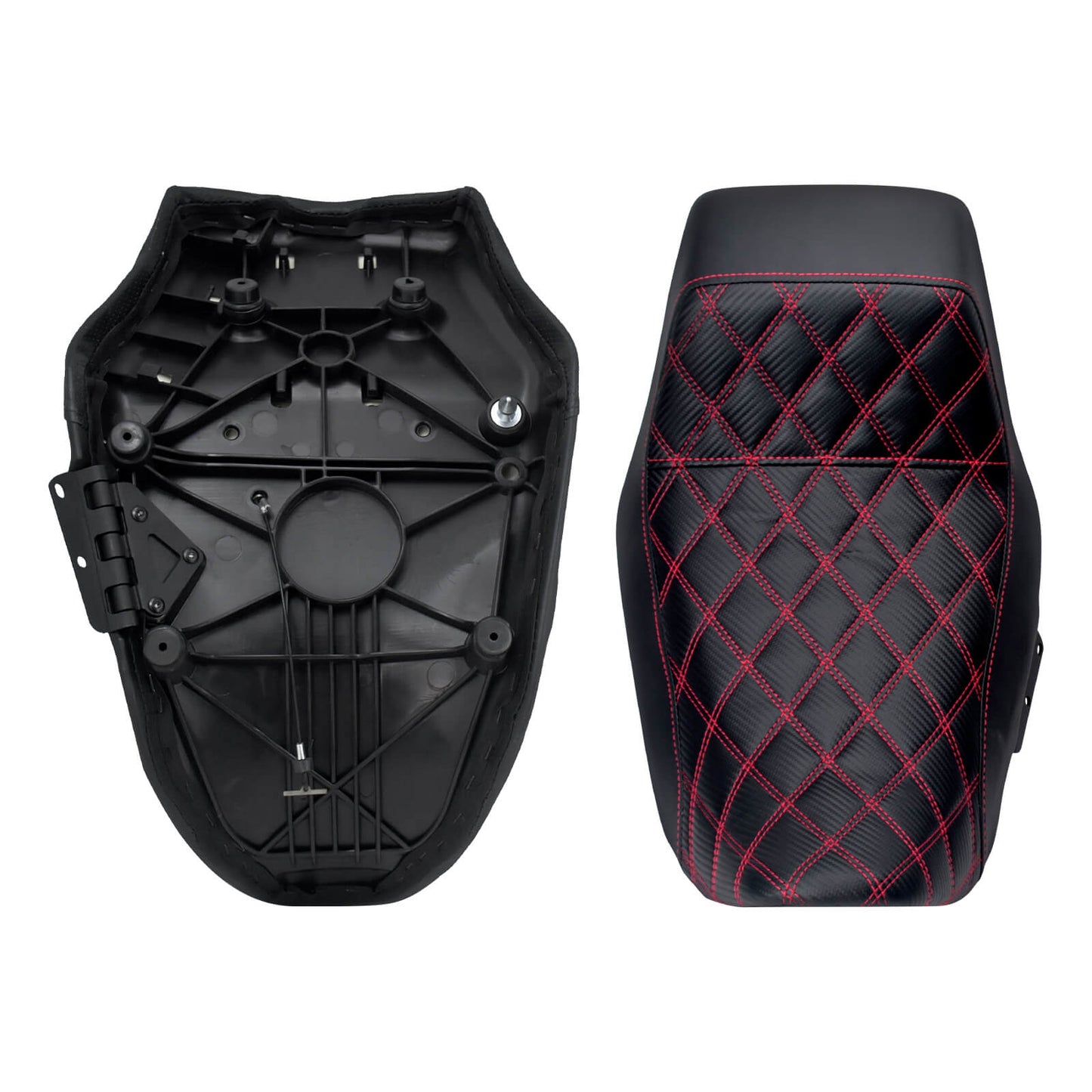 Driver Passenger Leather One-Piece Seat Red For Harley Nightster RH975 RH975S 2022-UP | HCmotorku