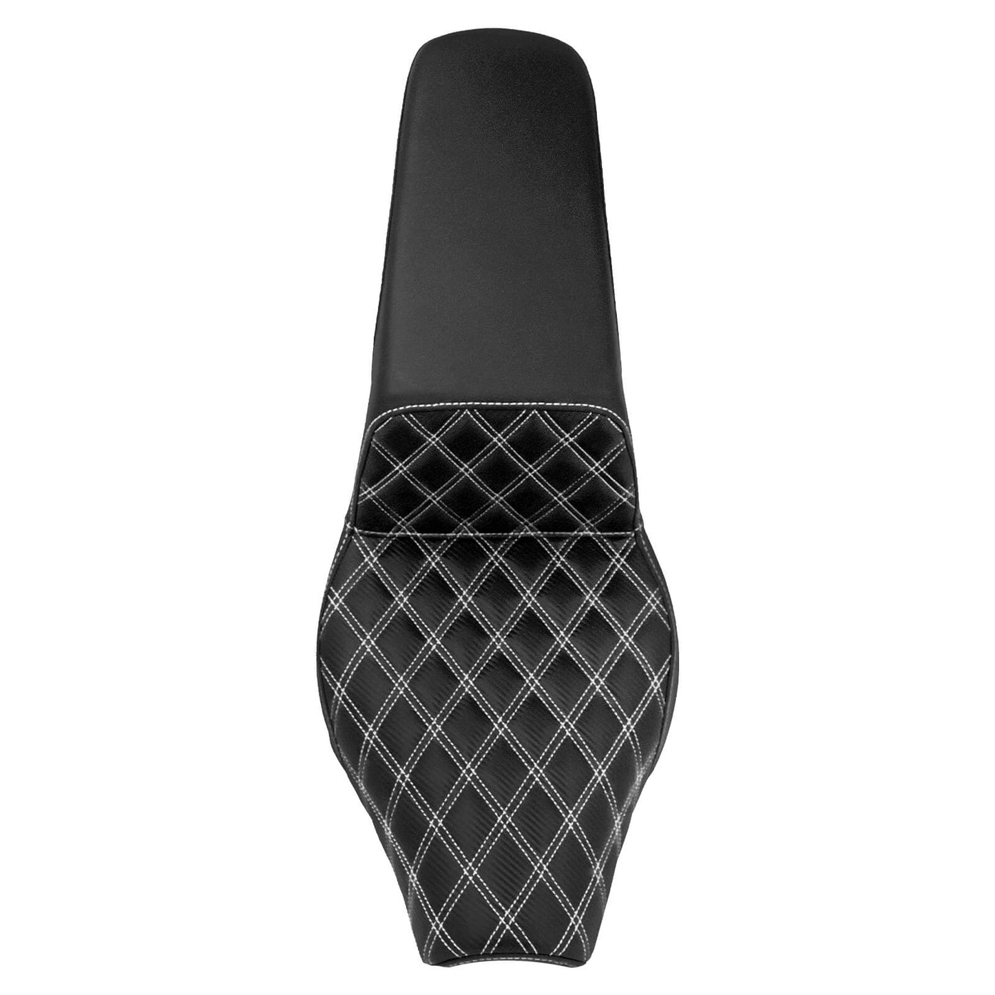Bevel Two-Up Seat Driver Passenger White Fit for Harley Softail 2018-2025 | HCmotorku